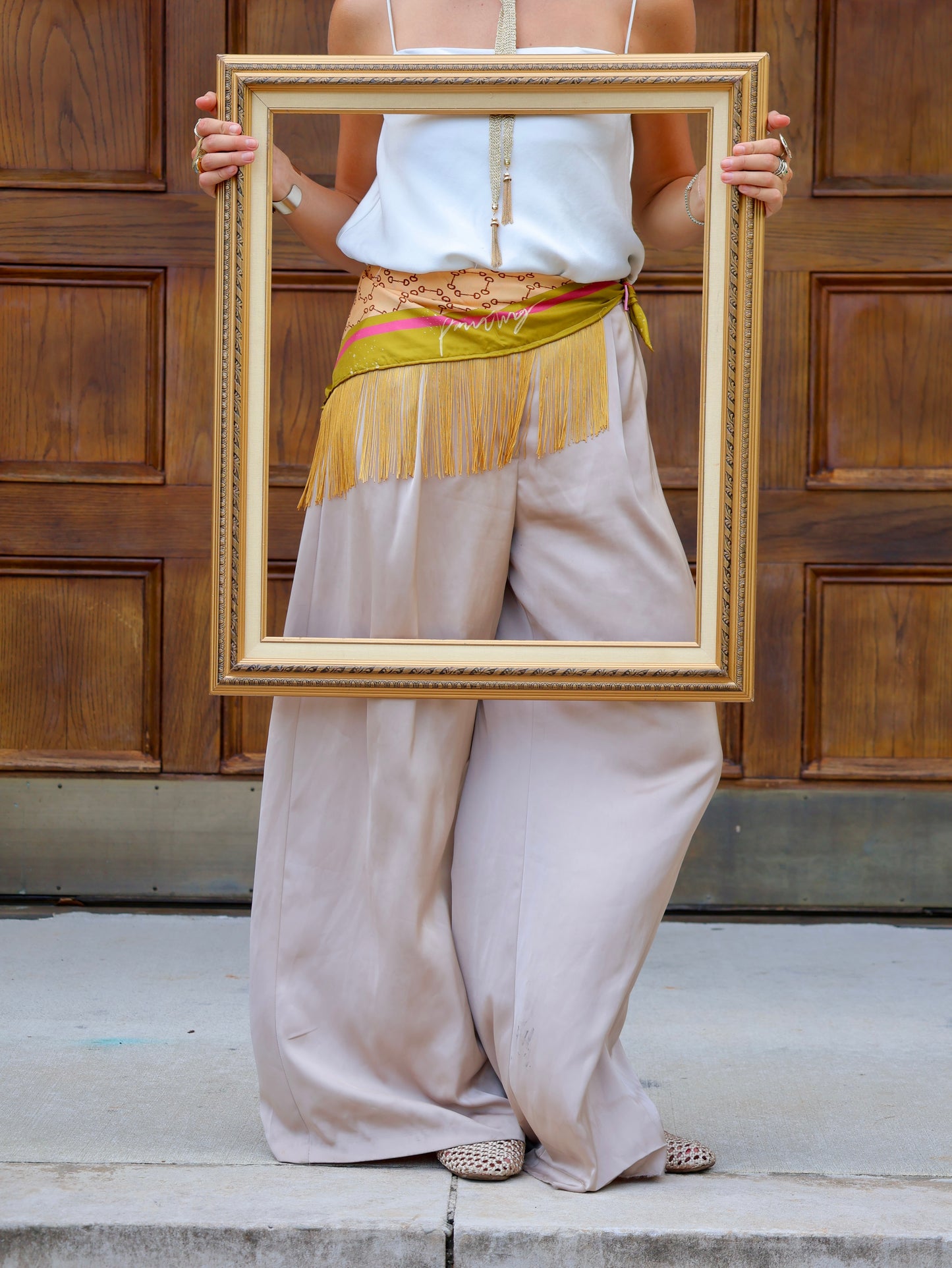 Le Mors Fringe Silk Scarf