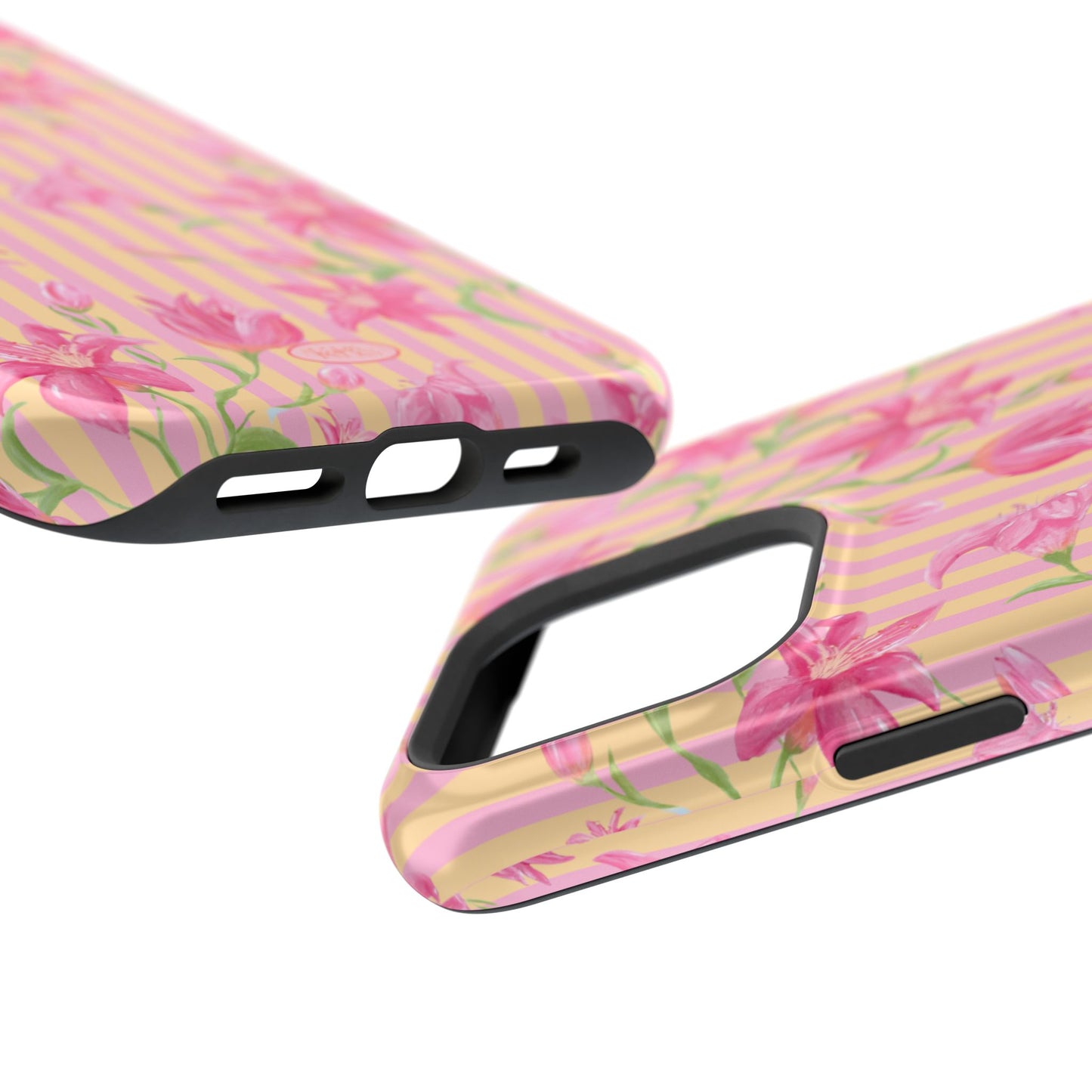 Azalea Stripe Mag Safe Case for iPhone - Pink & Orange