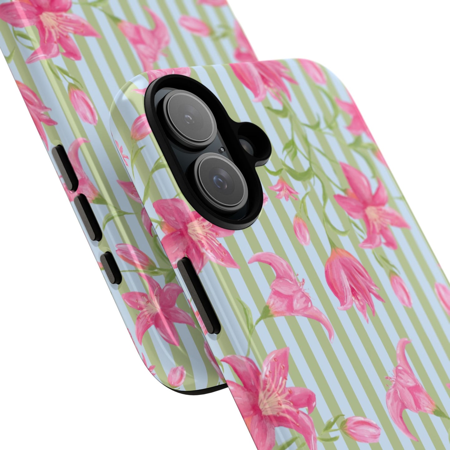 Azalea Stripe Tough Case for iPhone - Blue & Green
