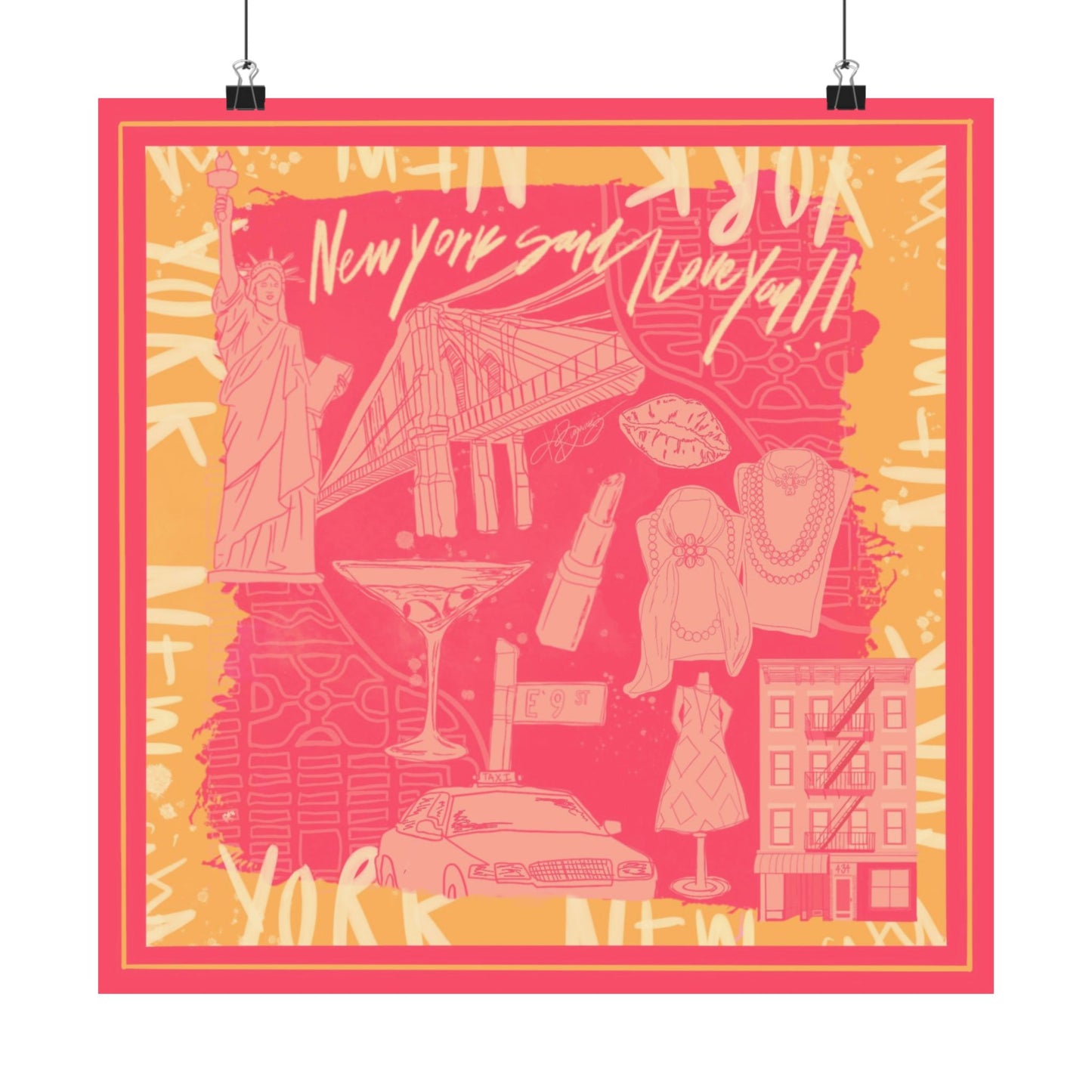 NY Said I Love You Scarf Photo Print
