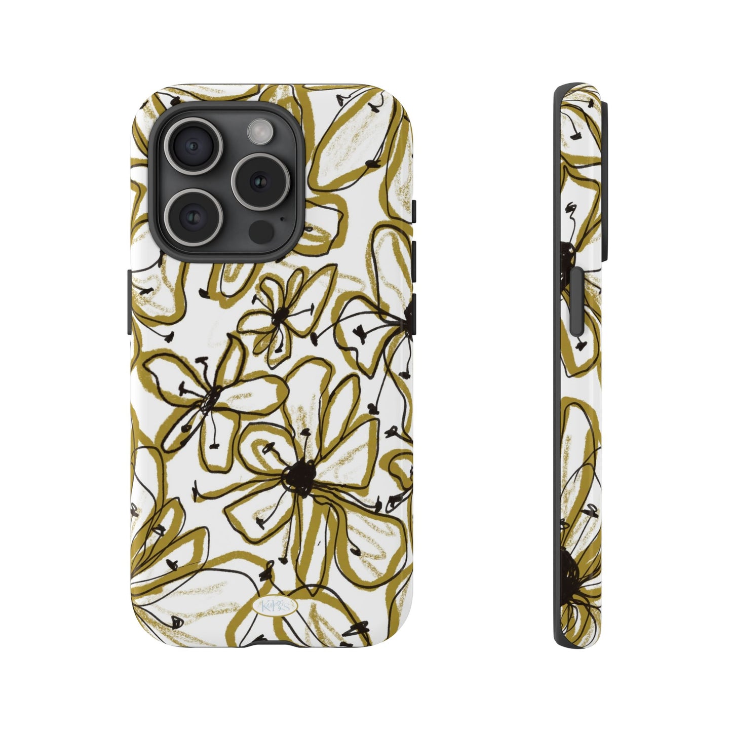 Floral Sketch Tough Case for iPhone