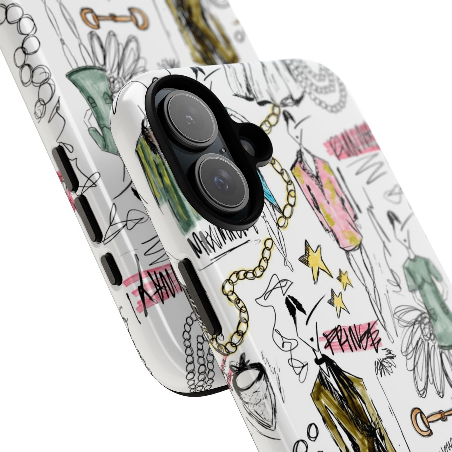 Fashion Sketch Tough Case for iPhone - Multi