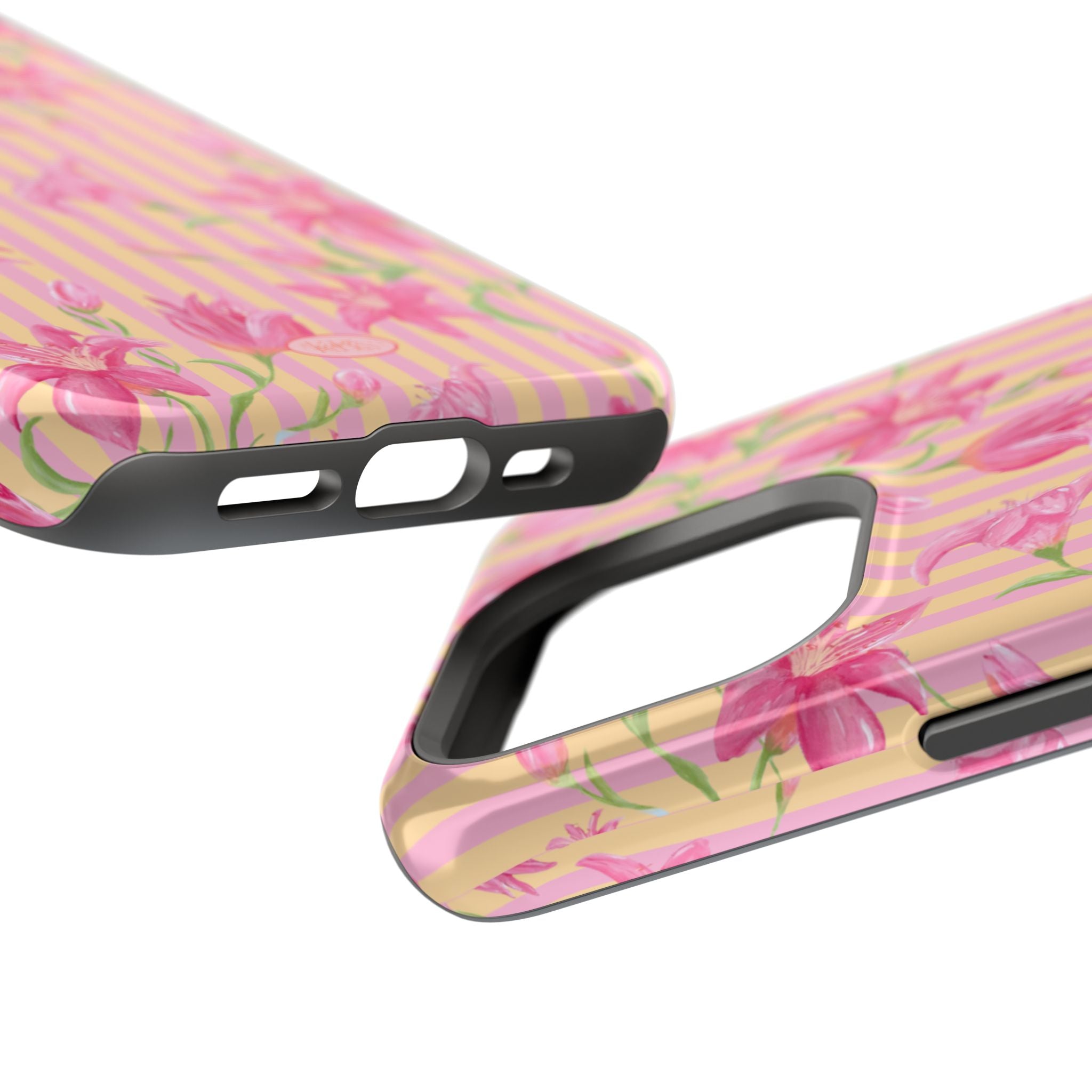 Azalea Stripe Mag Safe Case for iPhone - Pink & Orange – KB's Canvas