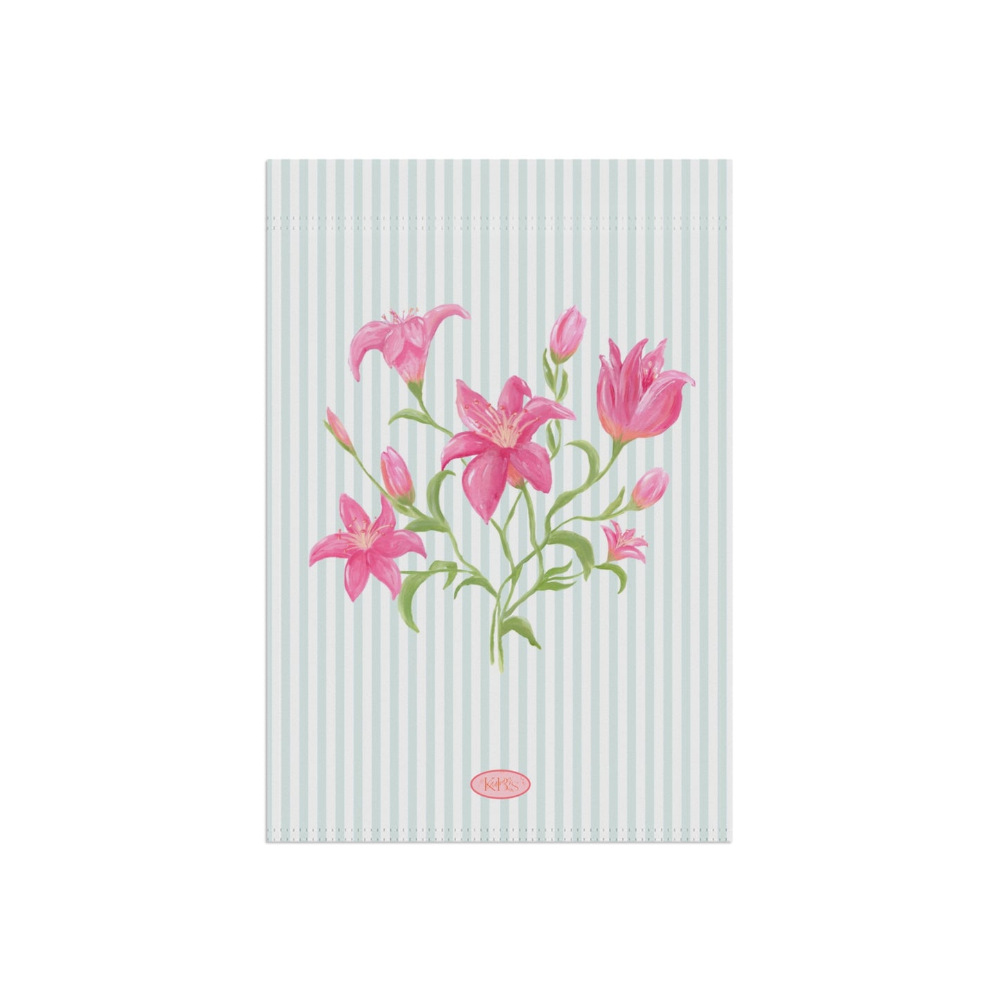 Lily Bloom Garden Flag - Blue