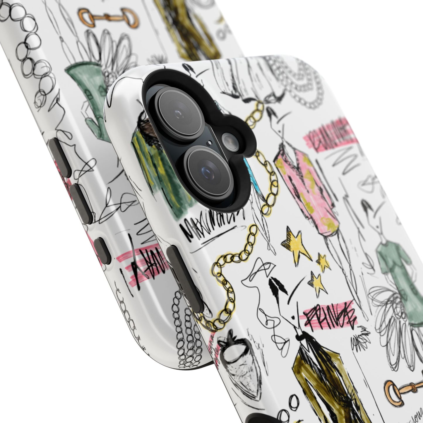 Fashion Sketch Mag Safe Case for iPhone - Multi