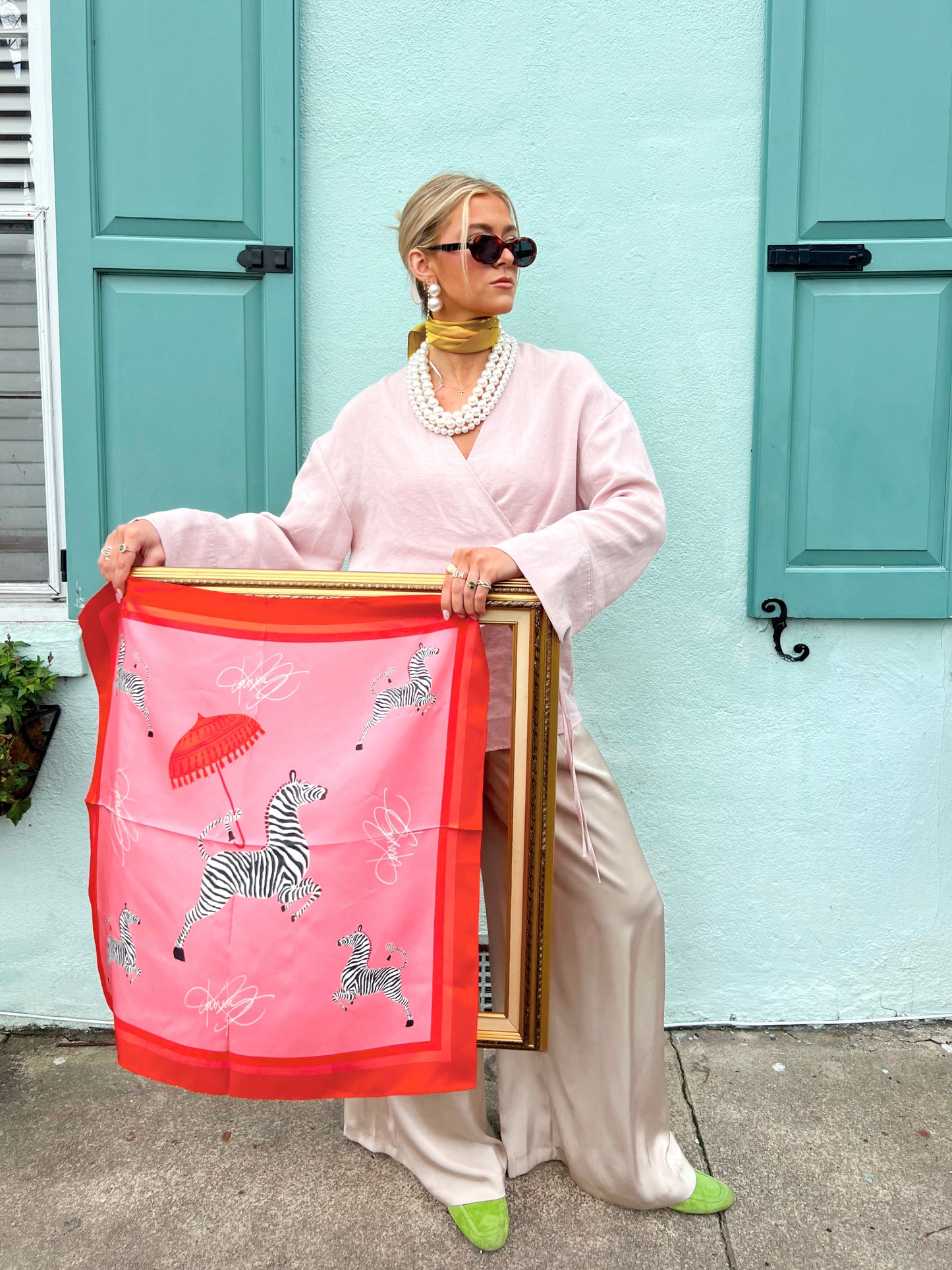 Rain or Stripe Silk Scarf