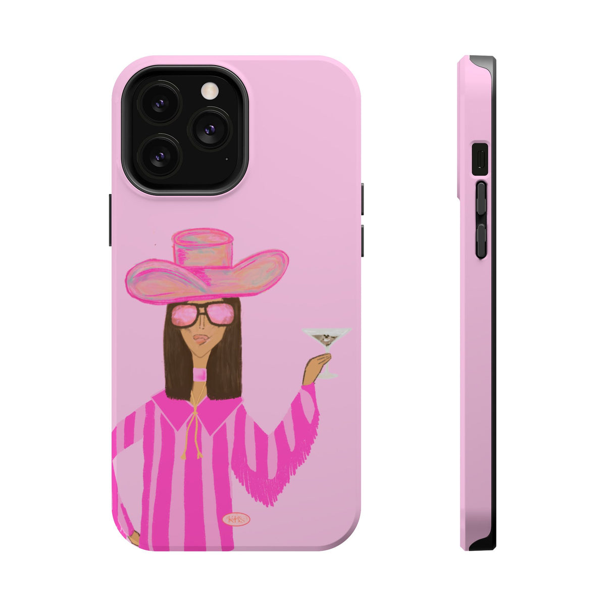 Cocktail Cowgirl Mag Safe Case for iPhone - Pink