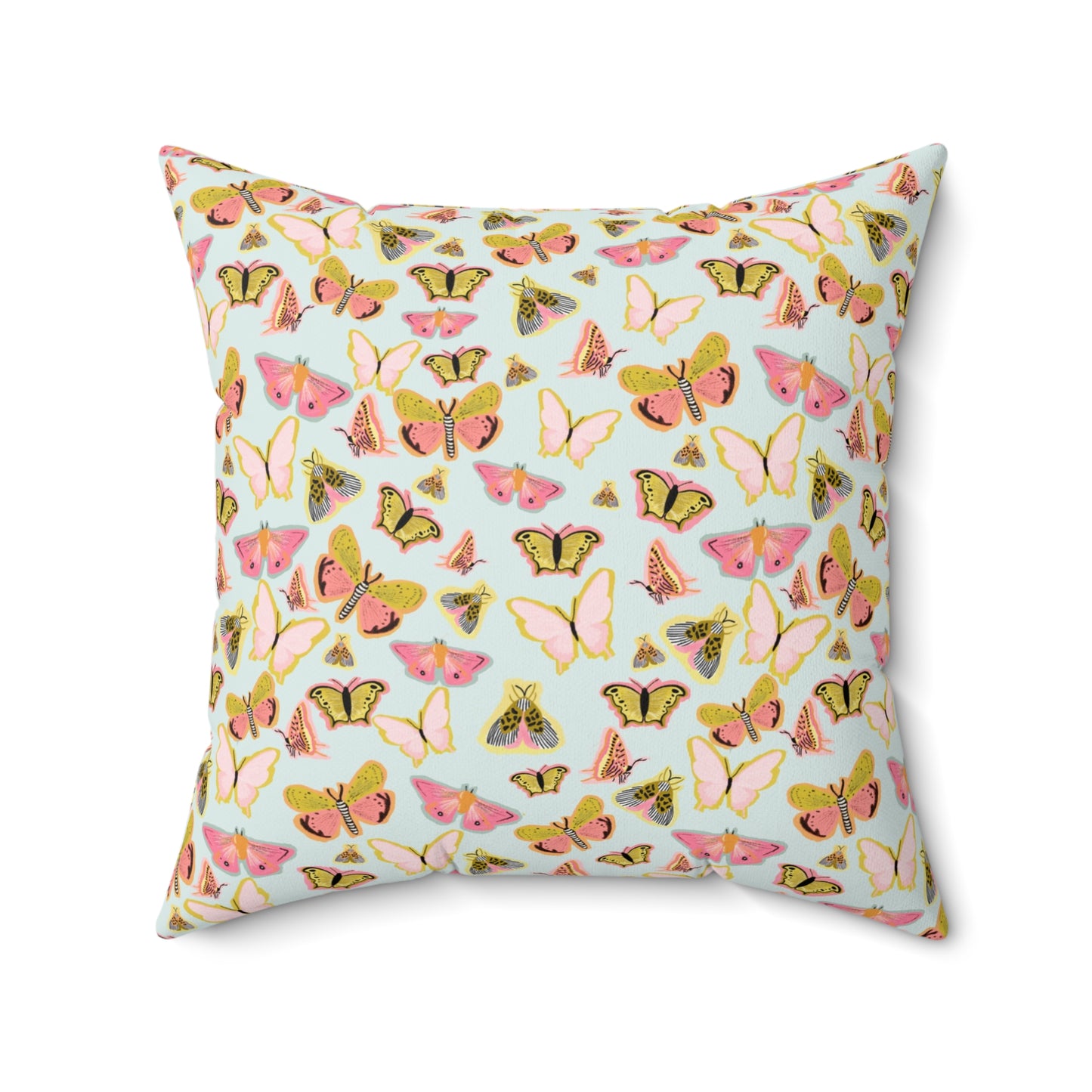 Butterfly Muse Throw Pillow - Blue