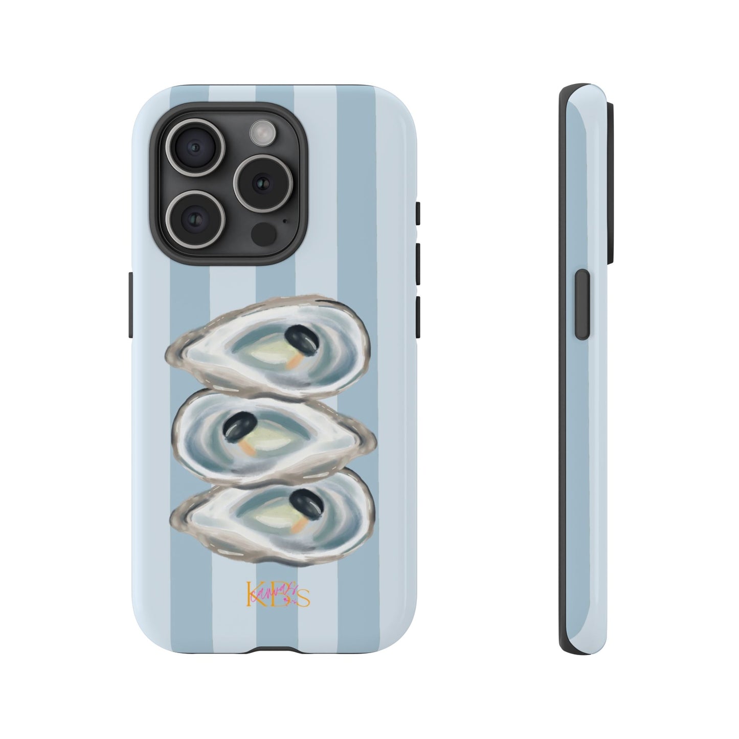 Striped Oyster Tough Case - Blue