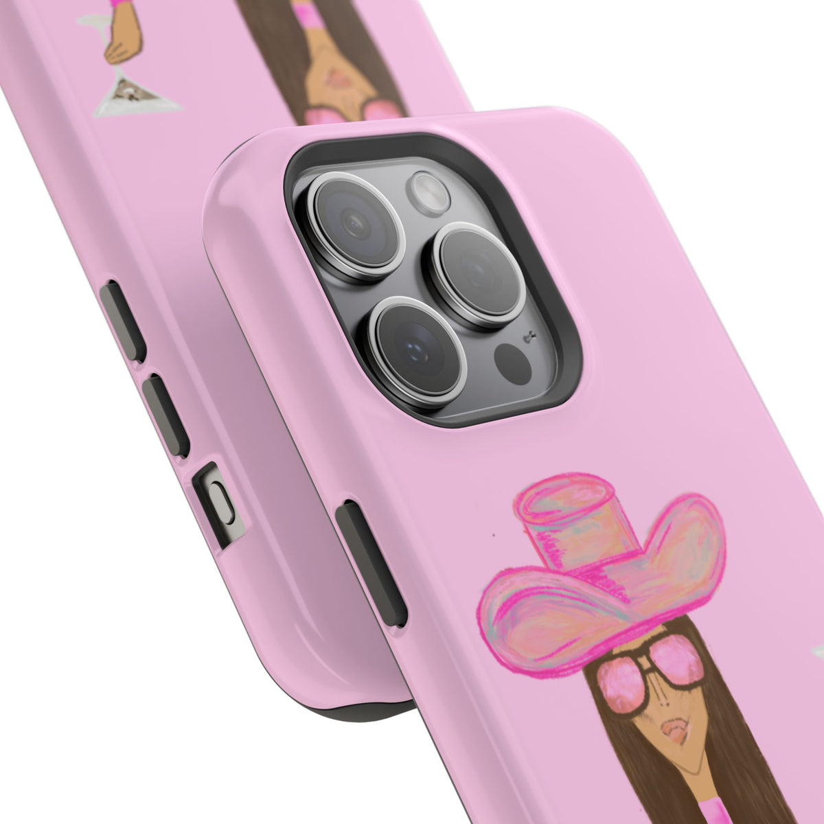 Cocktail Cowgirl Mag Safe Case for iPhone - Pink