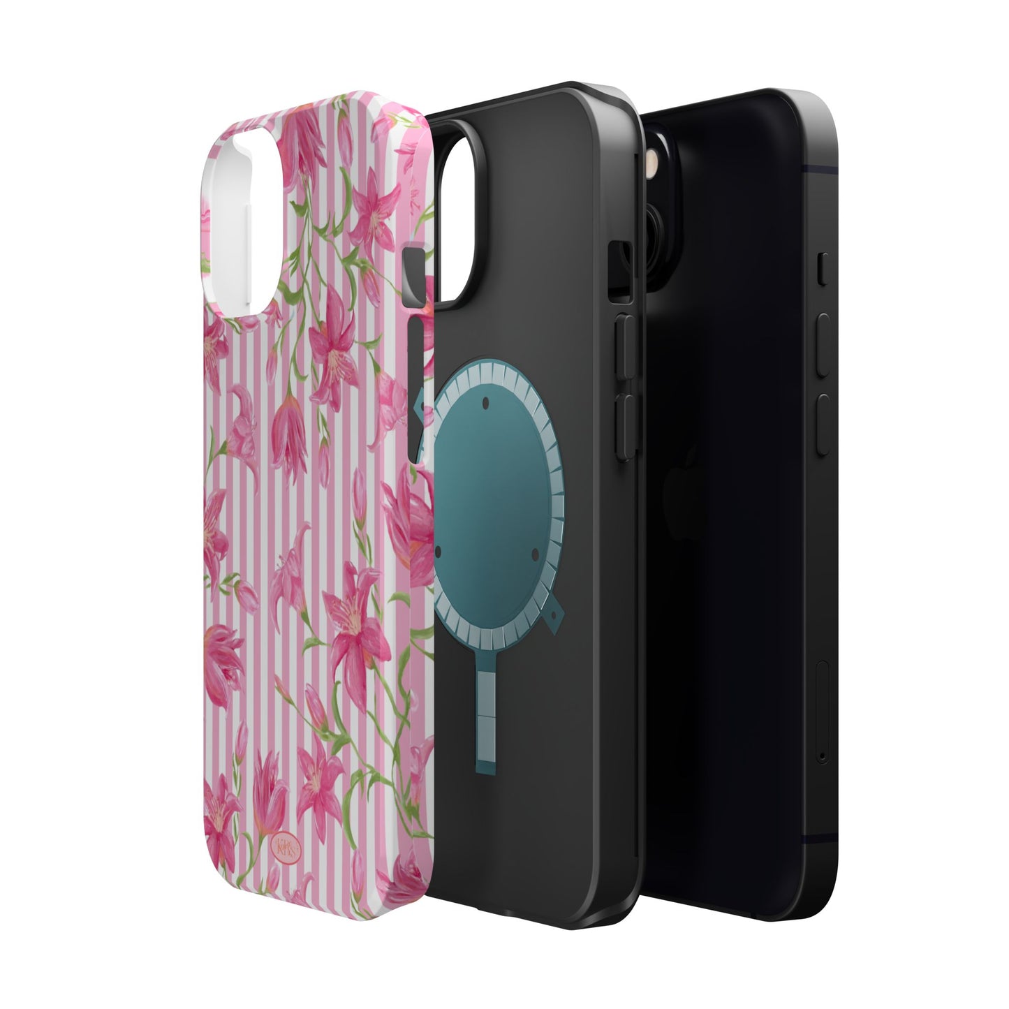 Azalea Stripe Mag Safe Case for iPhone - Pink