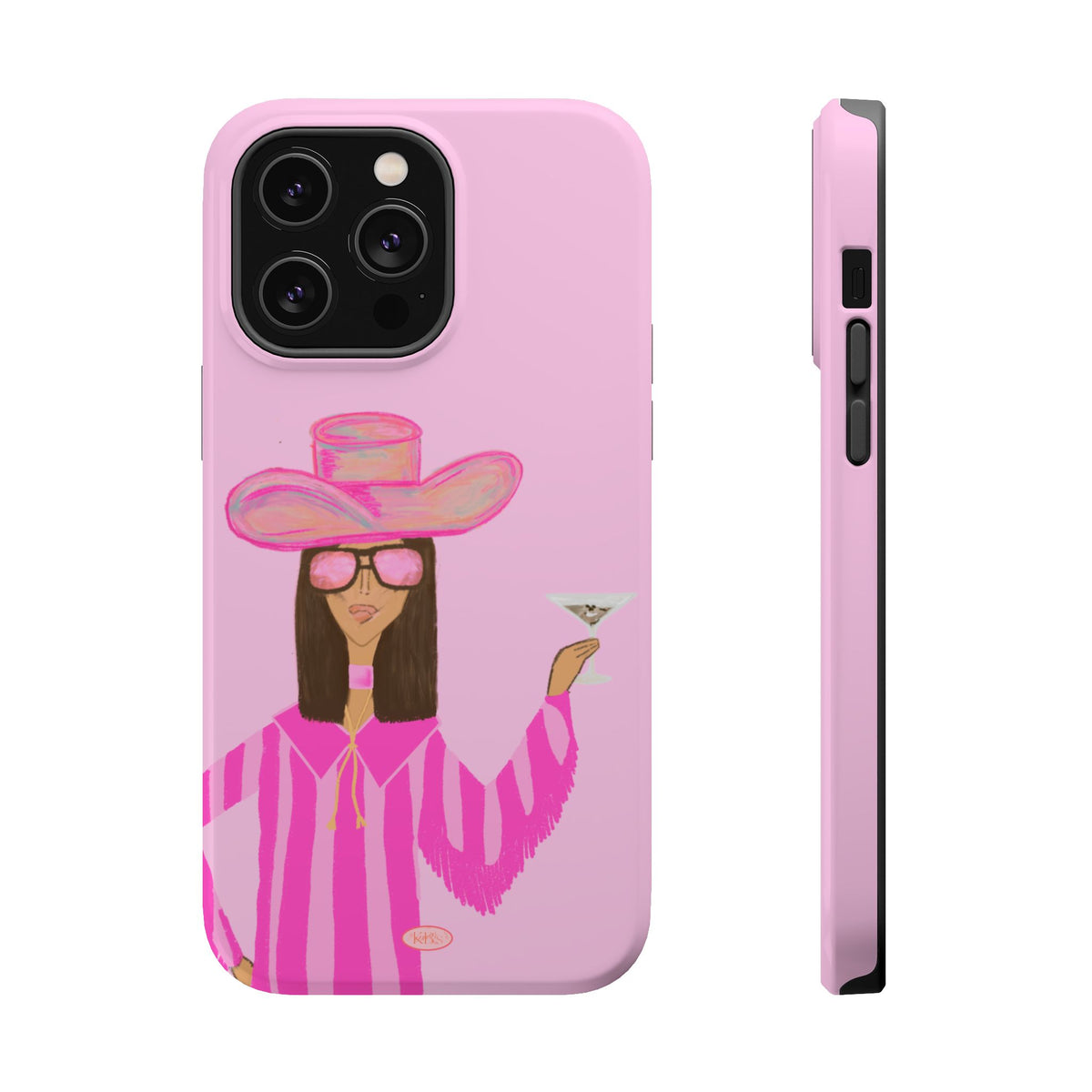 Cocktail Cowgirl Mag Safe Case for iPhone - Pink