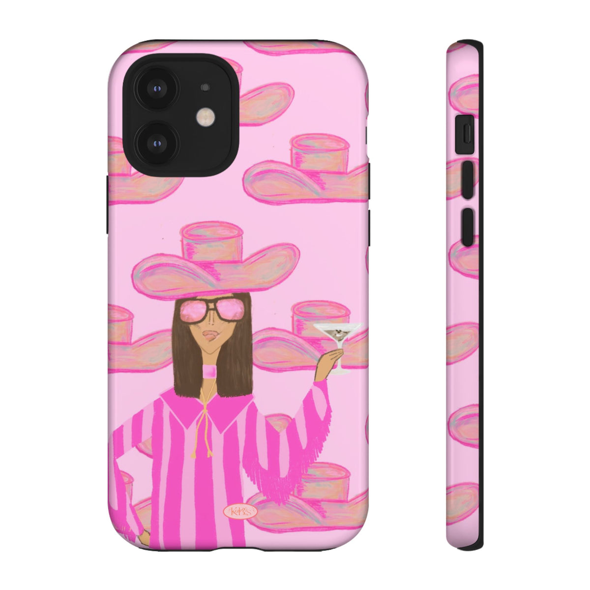 Cocktail Cowgirl Tough Case for iPhone - Pink