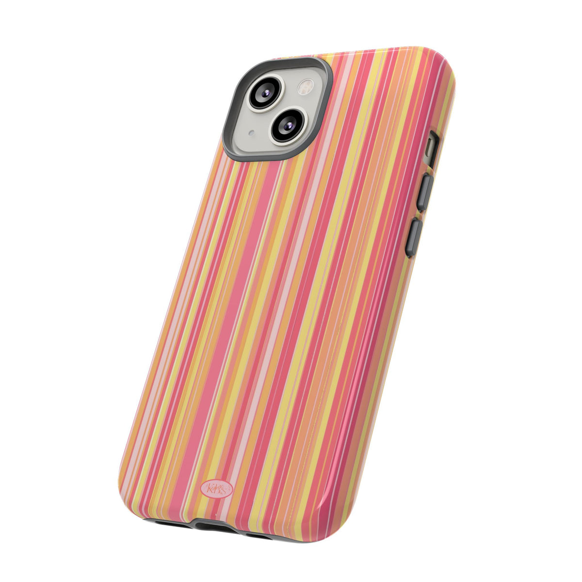 Pink Lemonade Stripe Tough Case for iPhone