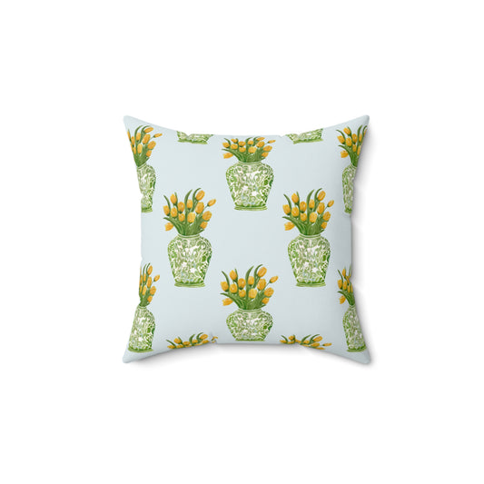 Tulip Haus Pattern Throw Pillow