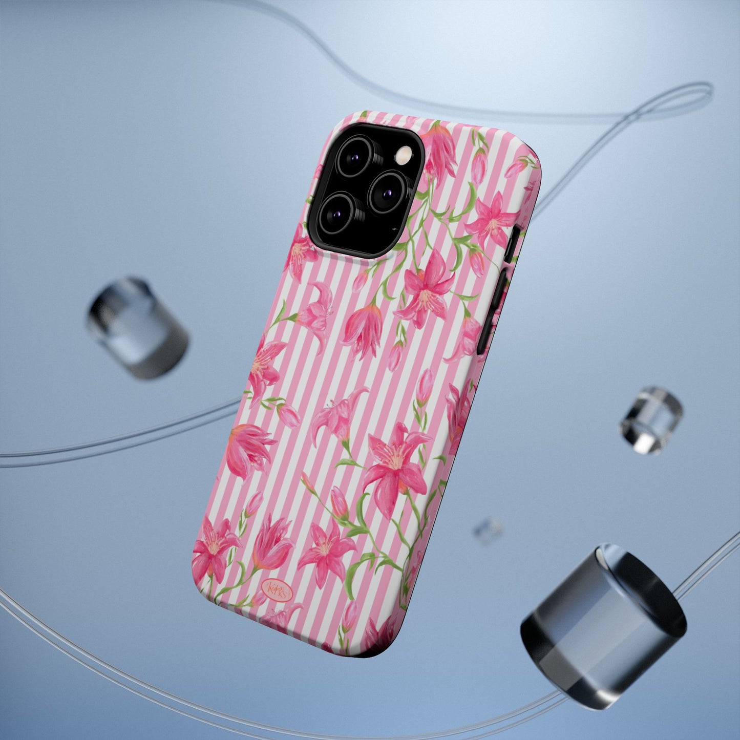 Azalea Stripe Mag Safe Case for iPhone - Pink
