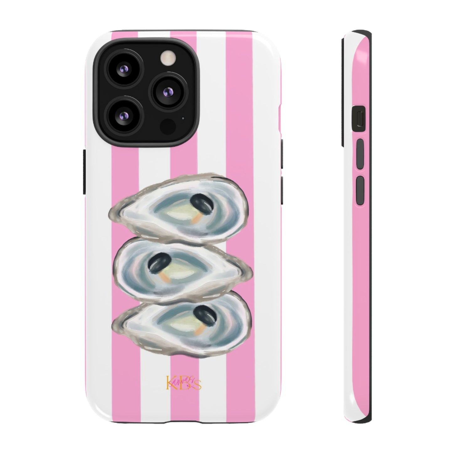 Striped Oyster Tough Case - Pink