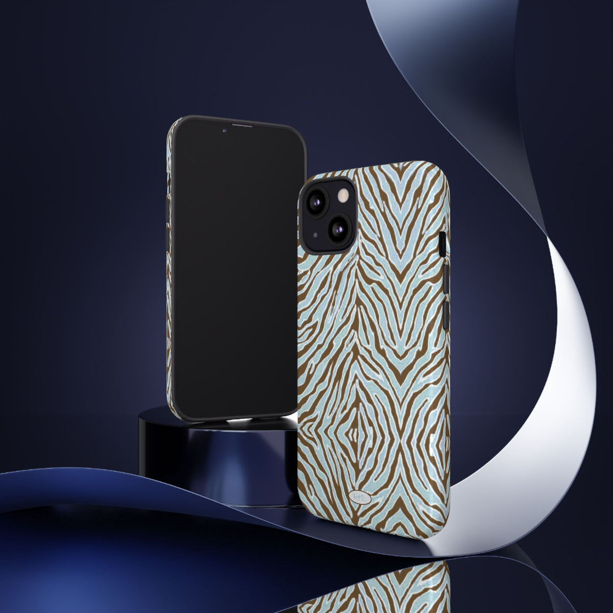 Zebra Bleu Tough Case for iPhone