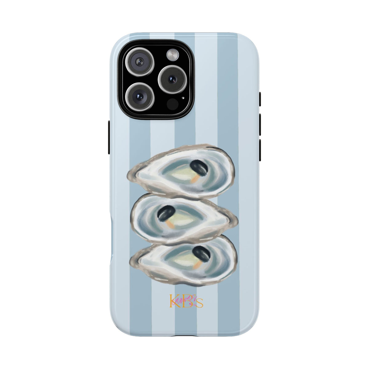 Striped Oyster Tough Case - Blue