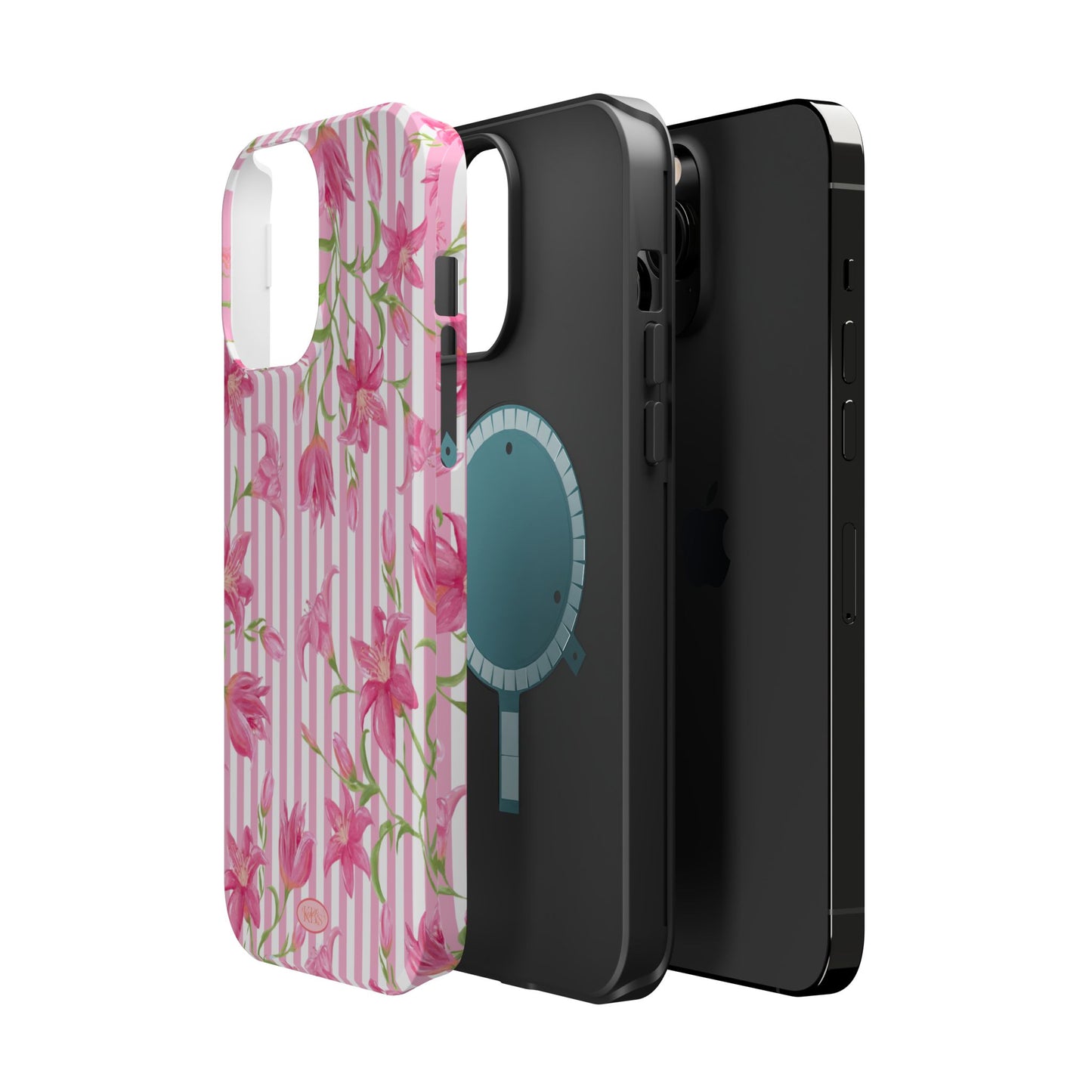 Azalea Stripe Mag Safe Case for iPhone - Pink