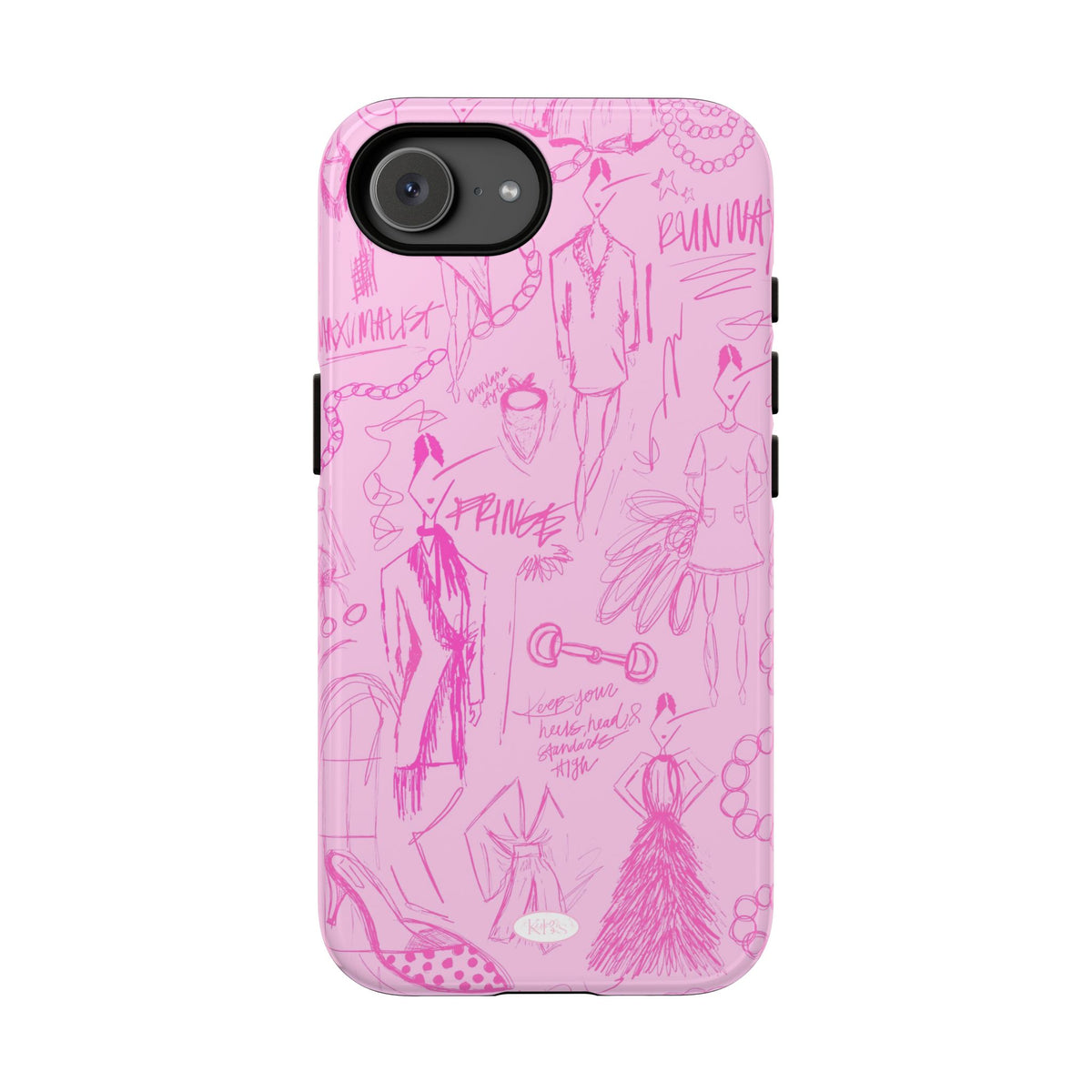 Fashion Sketch Tough Case for iPhone - Pink