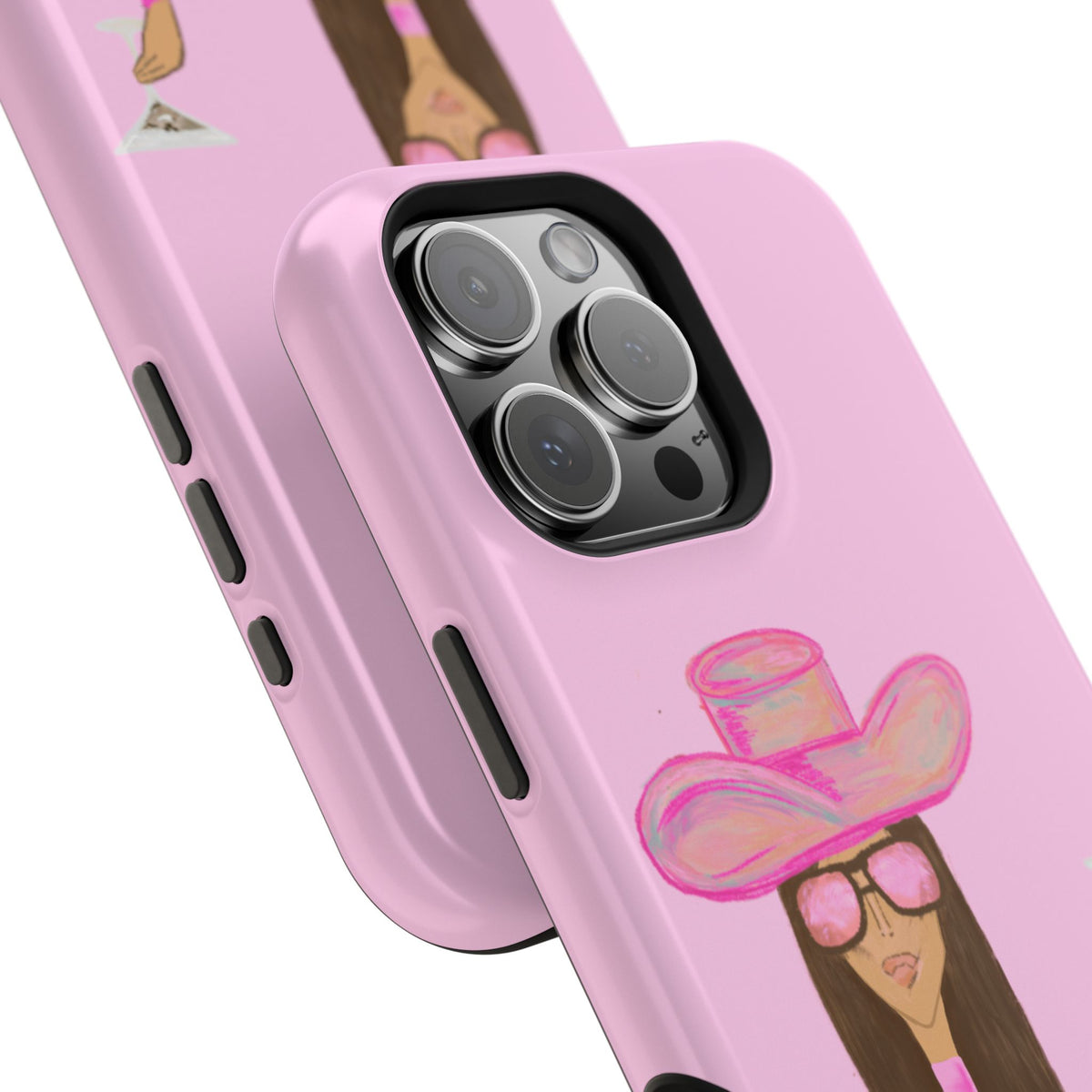 Cocktail Cowgirl Mag Safe Case for iPhone - Pink