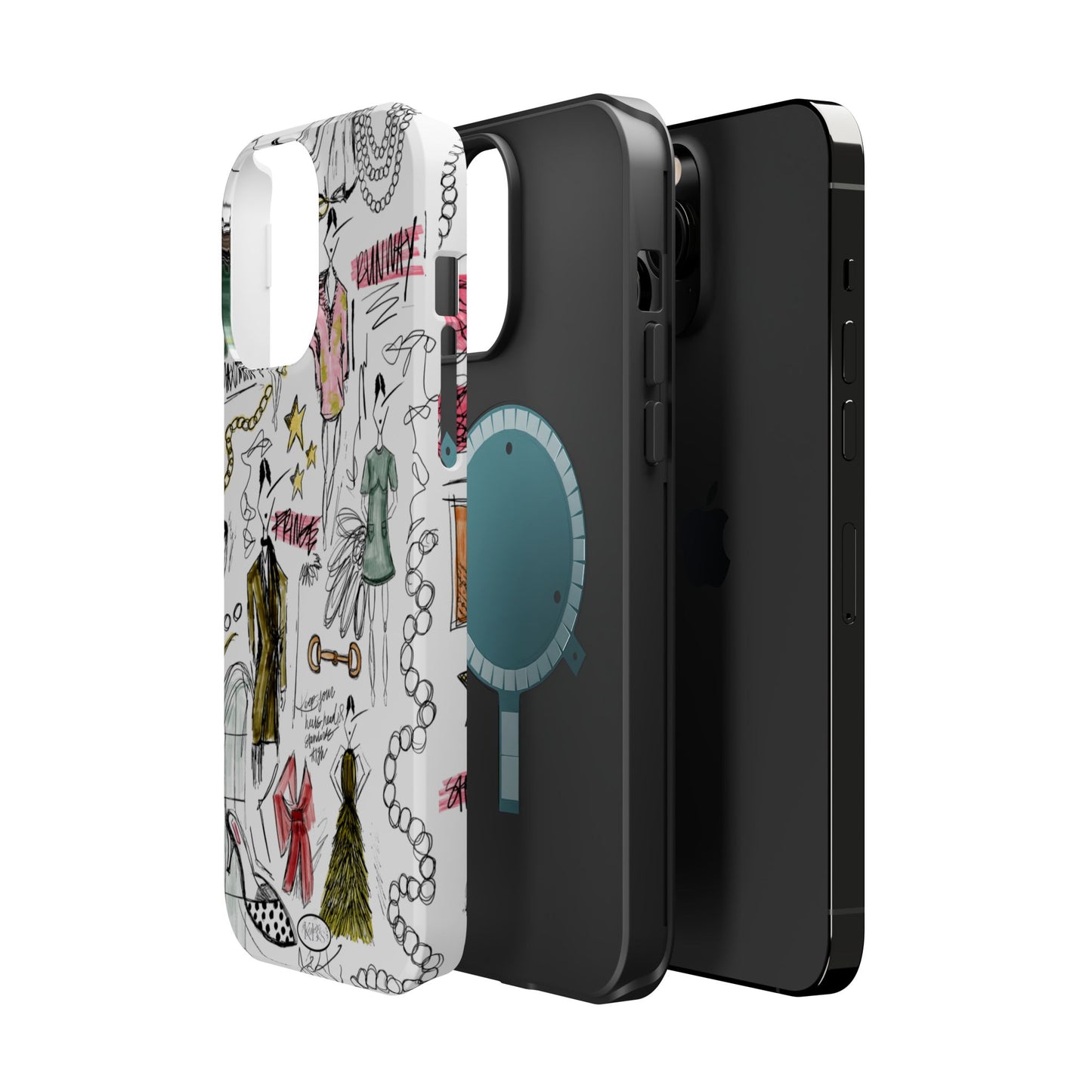 Fashion Sketch Mag Safe Case for iPhone - Multi