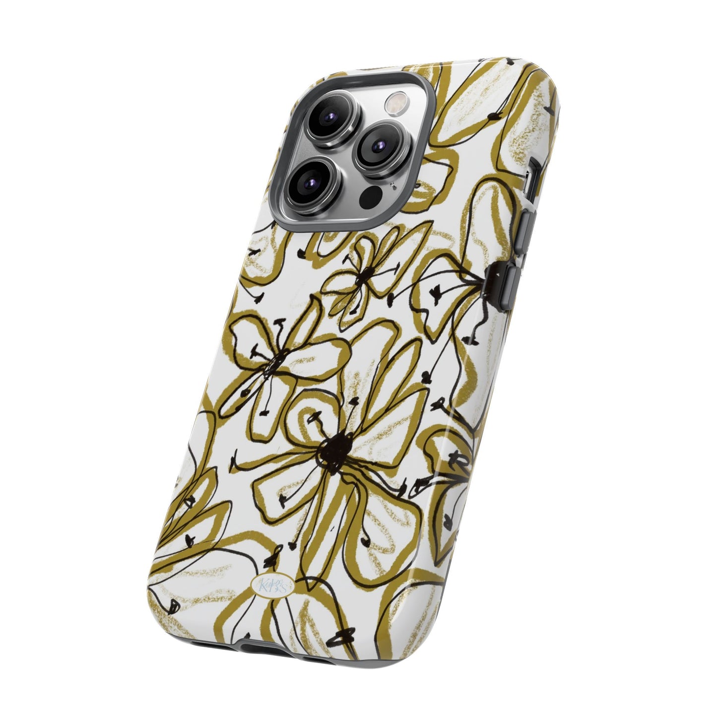 Floral Sketch Tough Case for iPhone