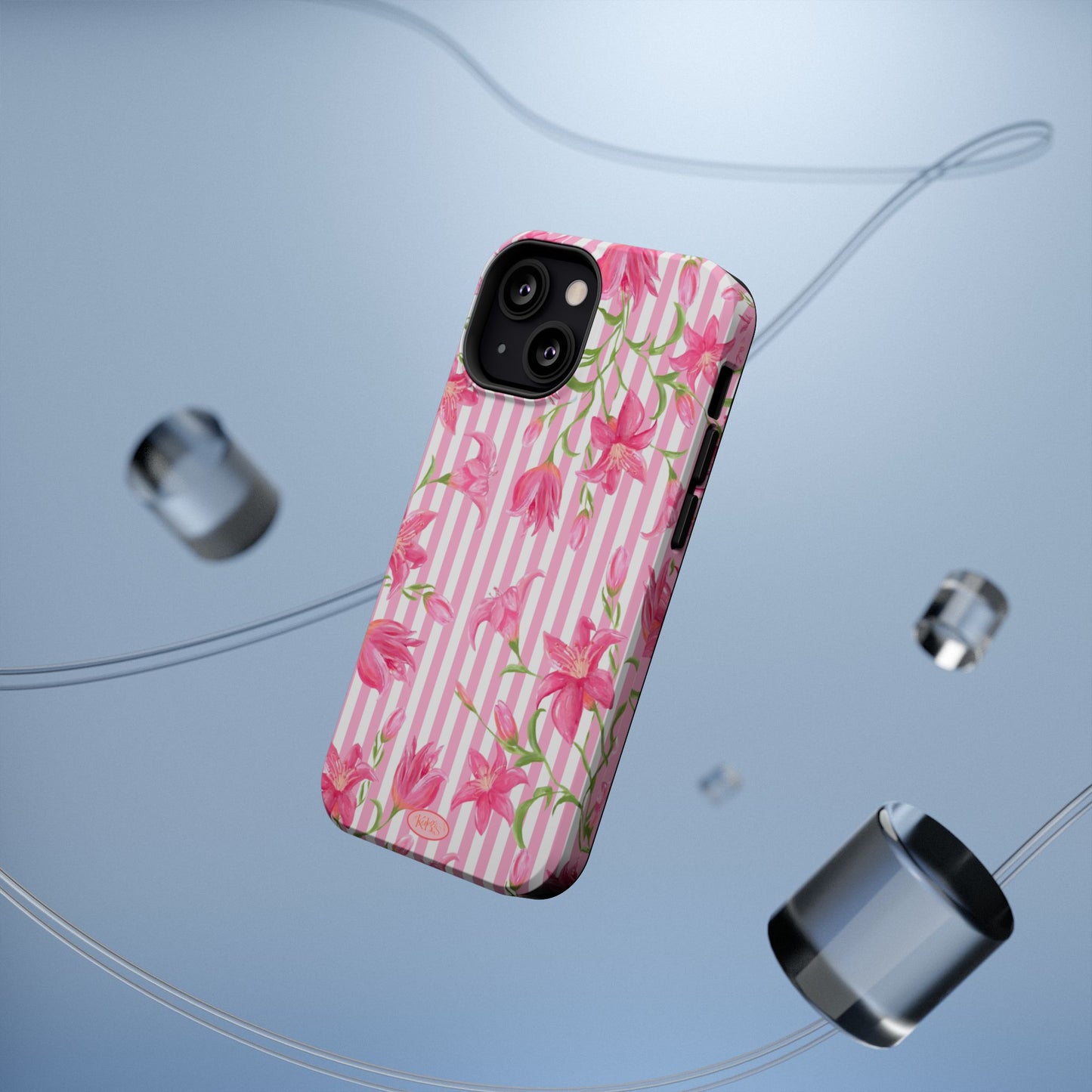 Azalea Stripe Mag Safe Case for iPhone - Pink