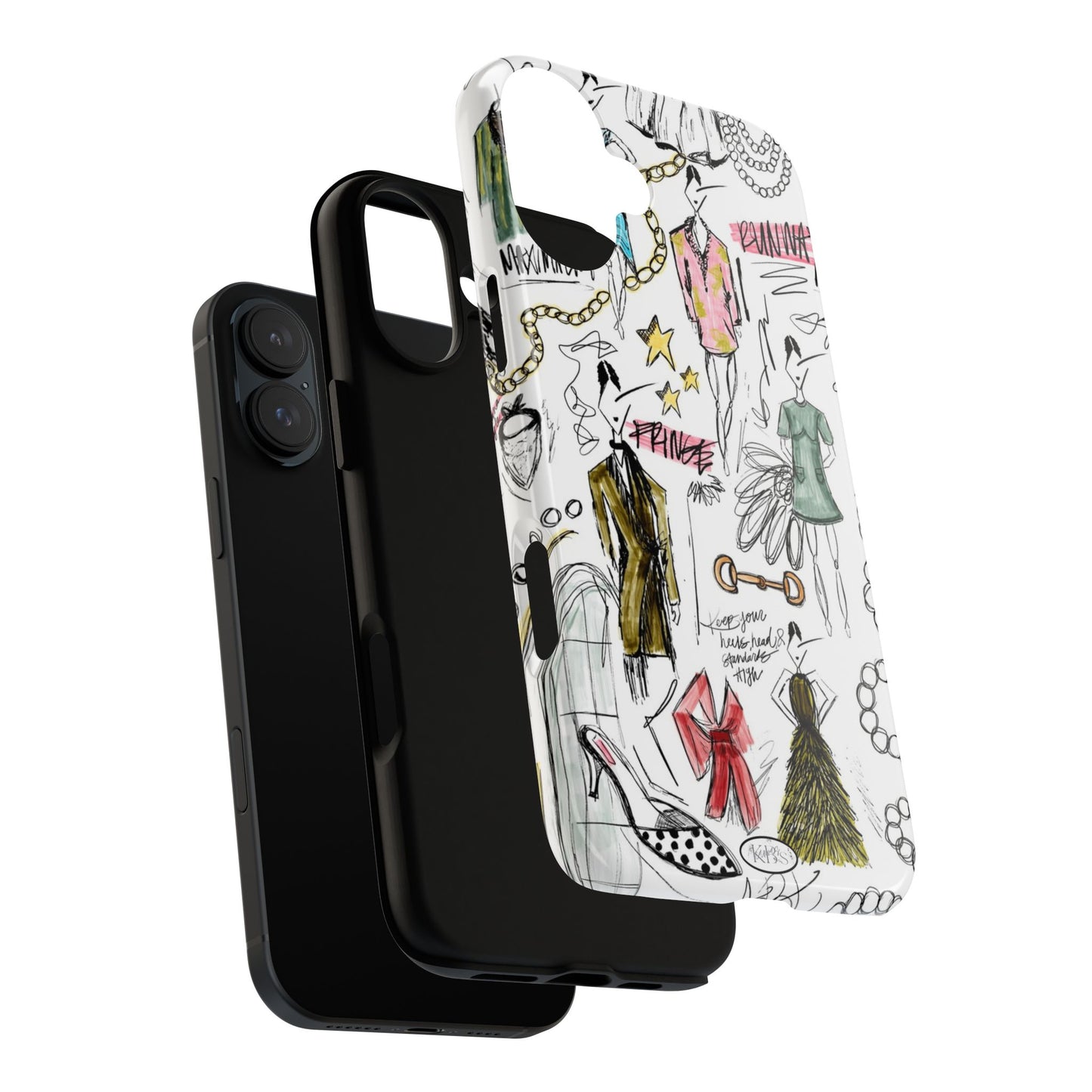 Fashion Sketch Tough Case for iPhone - Multi