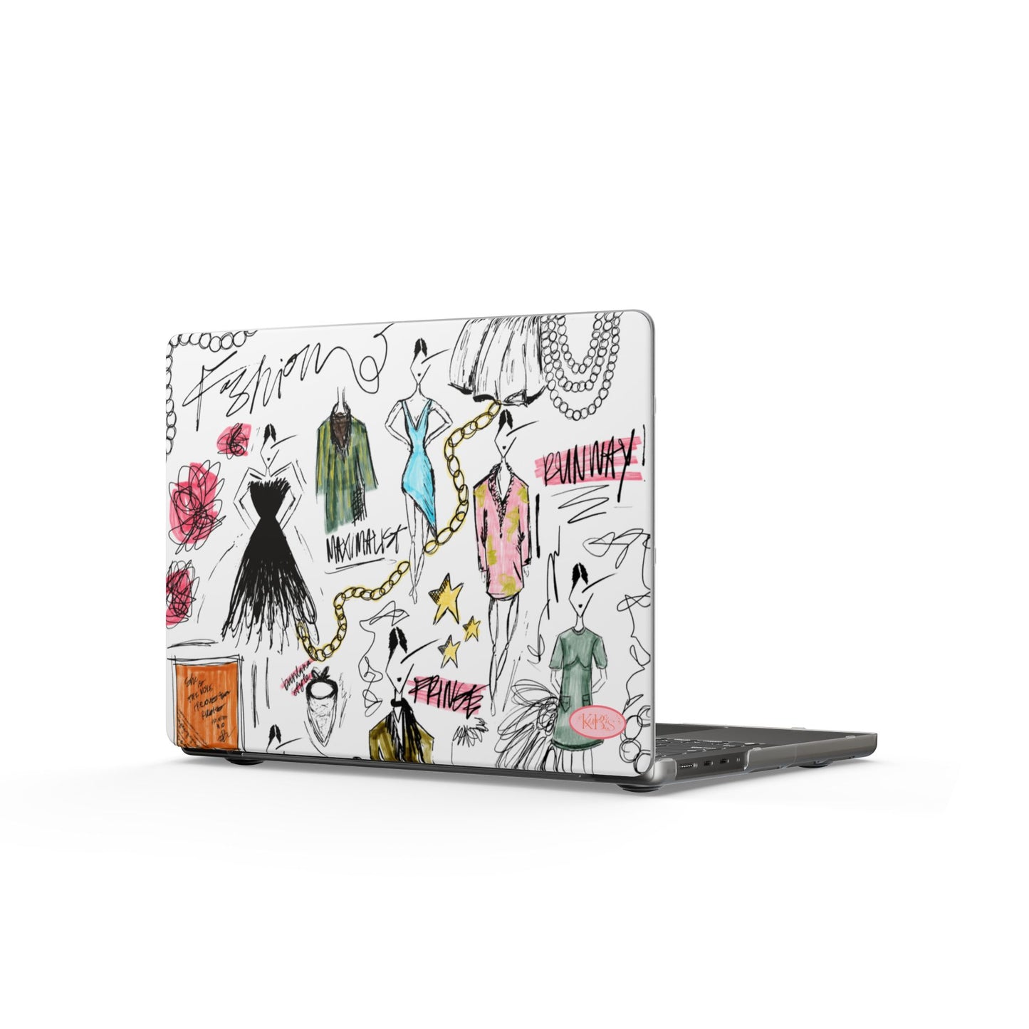 Fashion Sketch MacBook Case - Multi Color