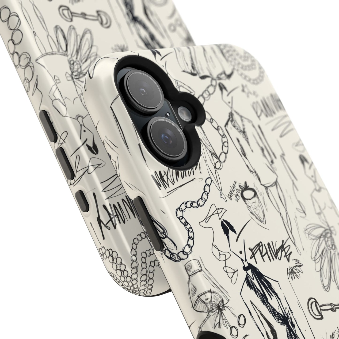 Fashion Sketch Mag Safe Case for iPhone - Black