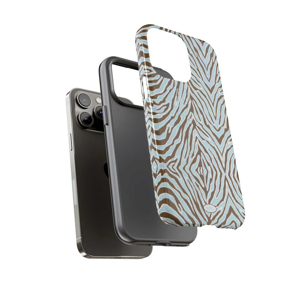 Zebra Bleu Tough Case for iPhone