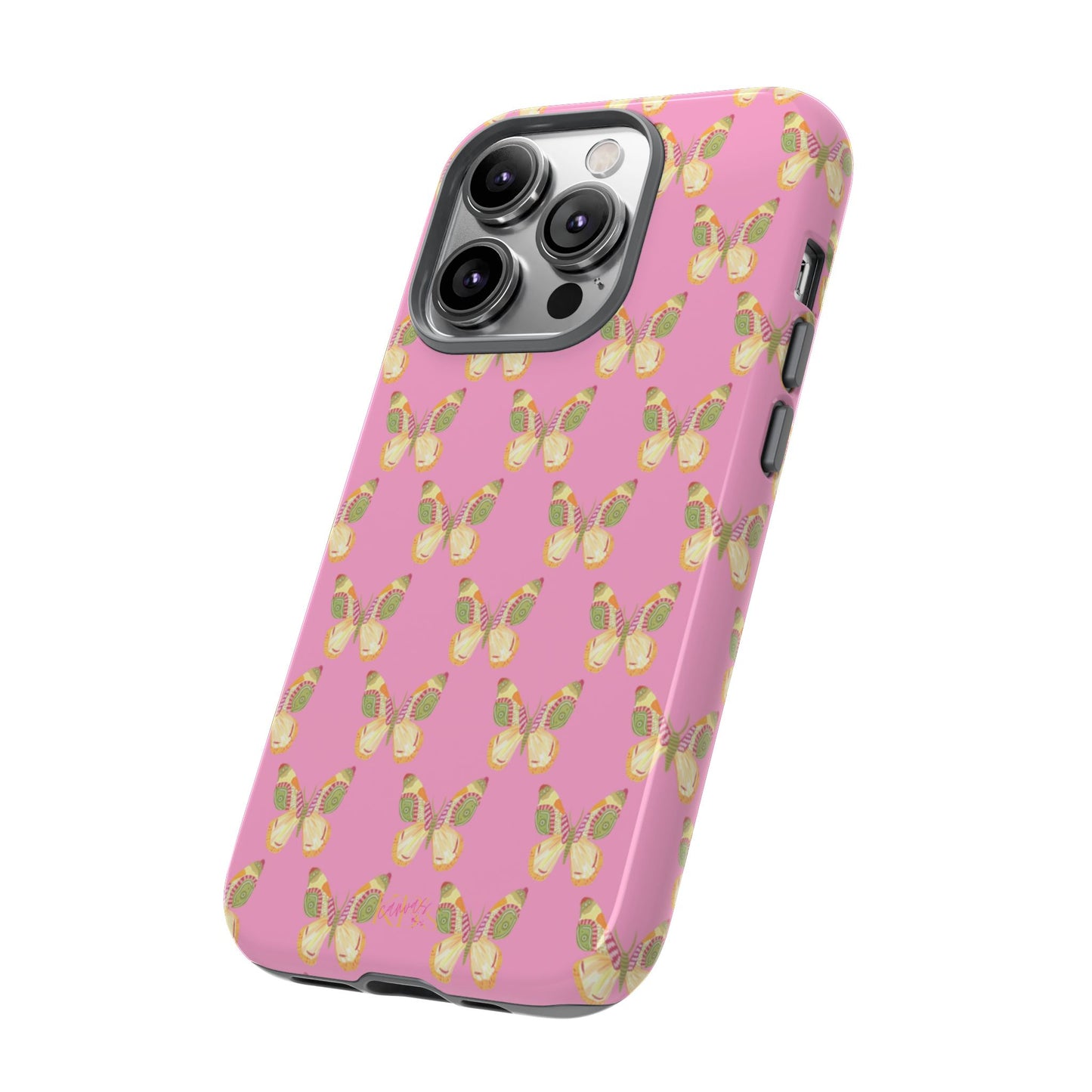 Flutter Pattern Tough Case - Pink