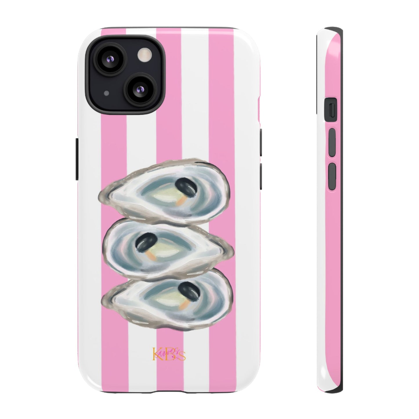 Striped Oyster Tough Case - Pink