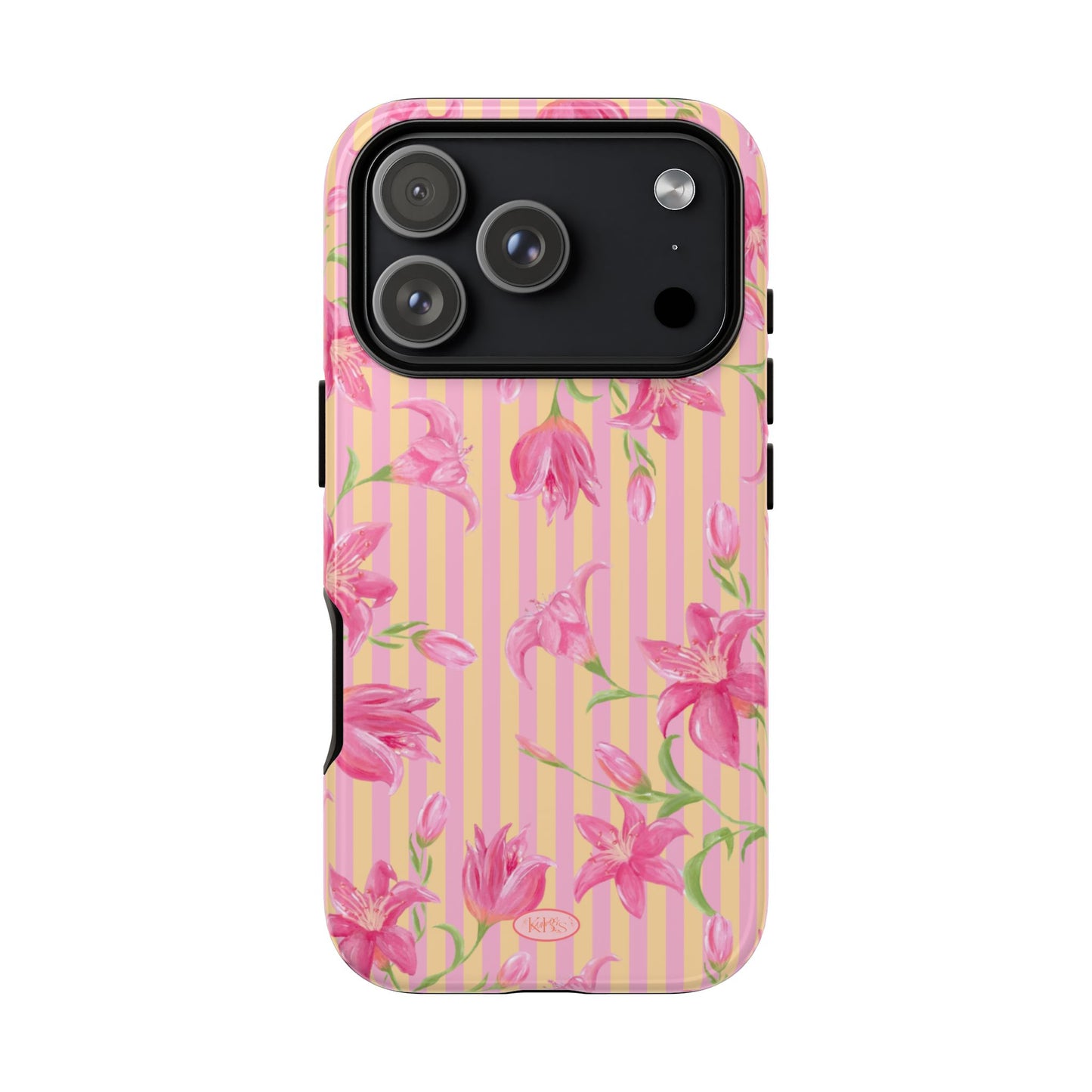 Azalea Stripe Tough Case for iPhone - Pink & Orange