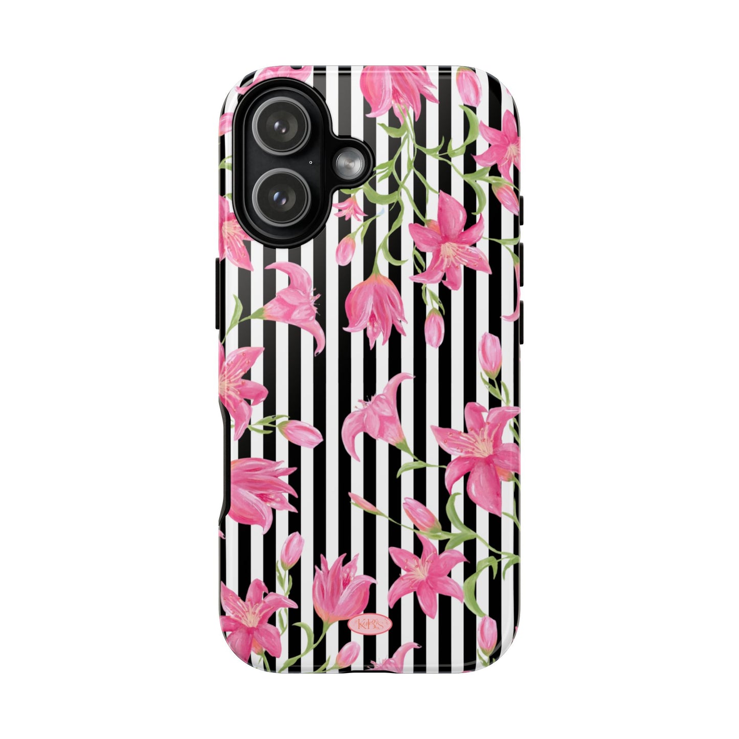 Azalea Stripe Tough Case for iPhone - Black