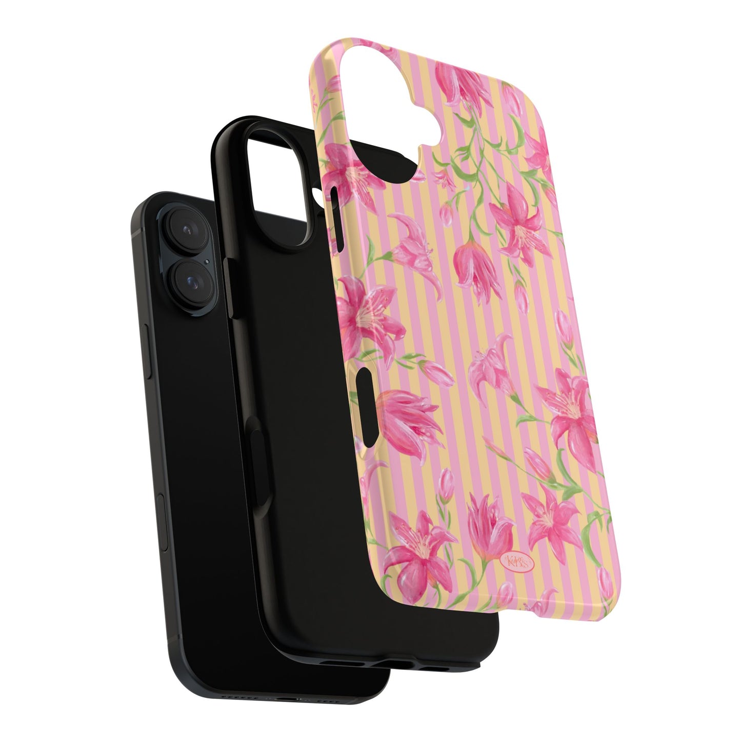 Azalea Stripe Tough Case for iPhone - Pink & Orange