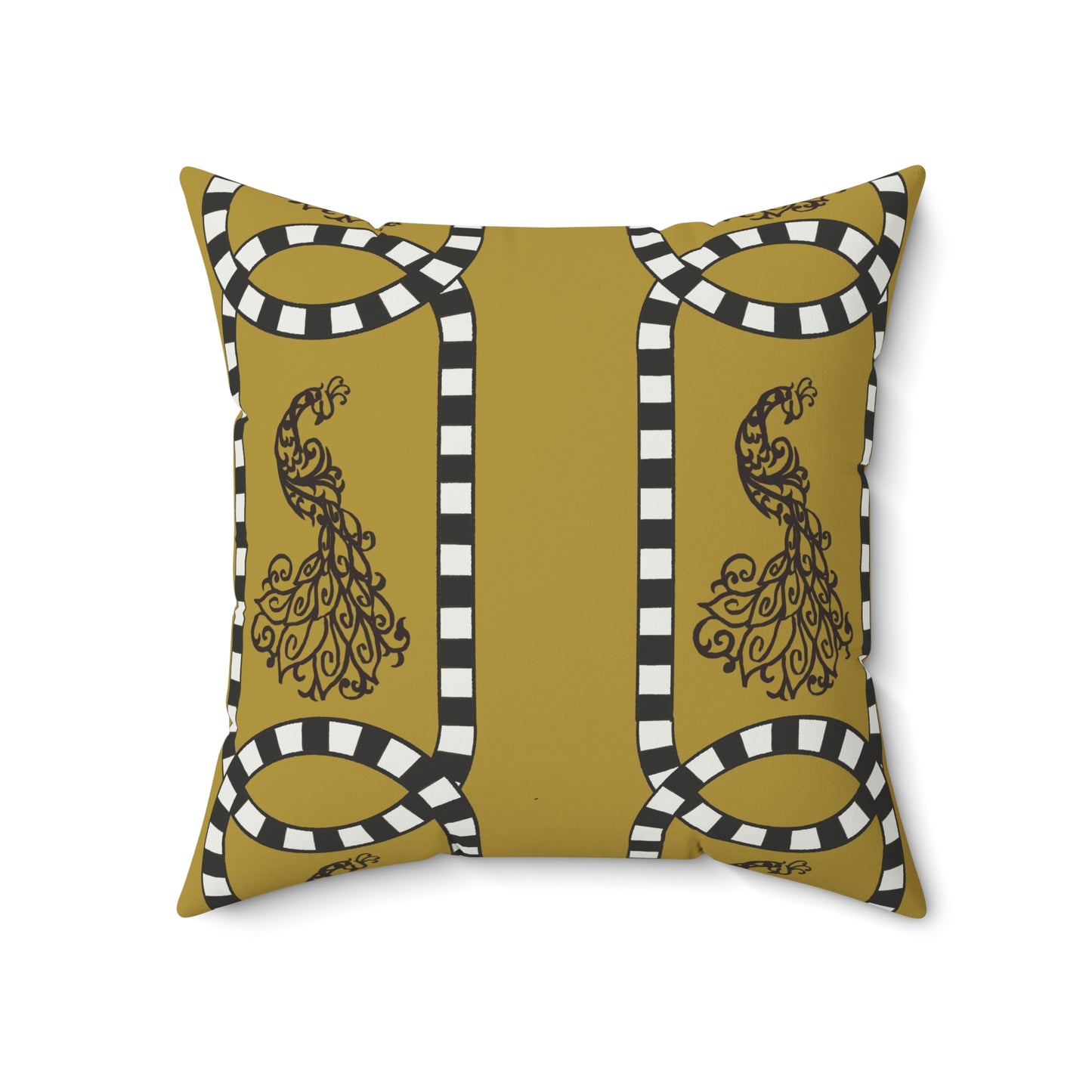 Feathered Stripe Throw Pillow