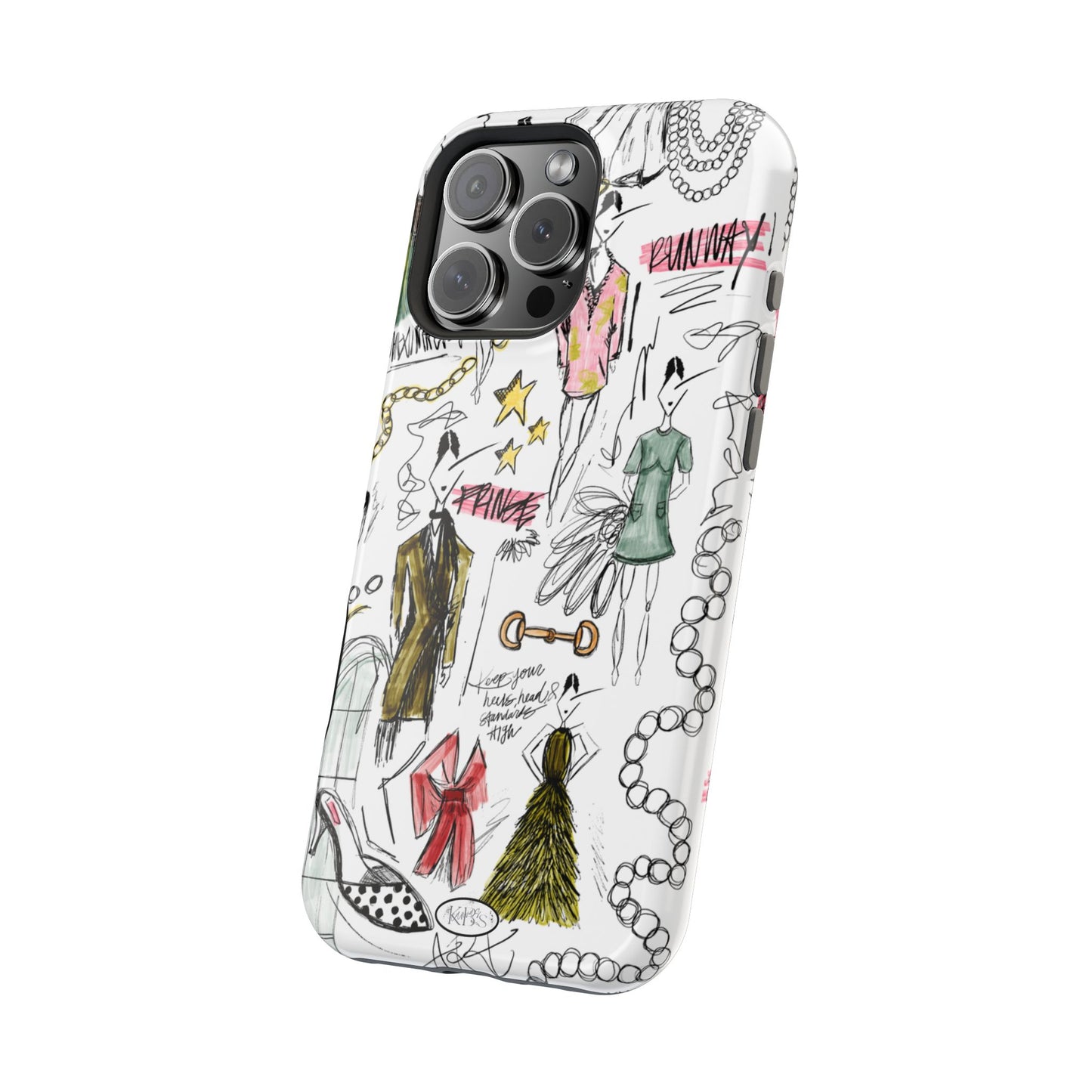 Fashion Sketch Mag Safe Case for iPhone - Multi