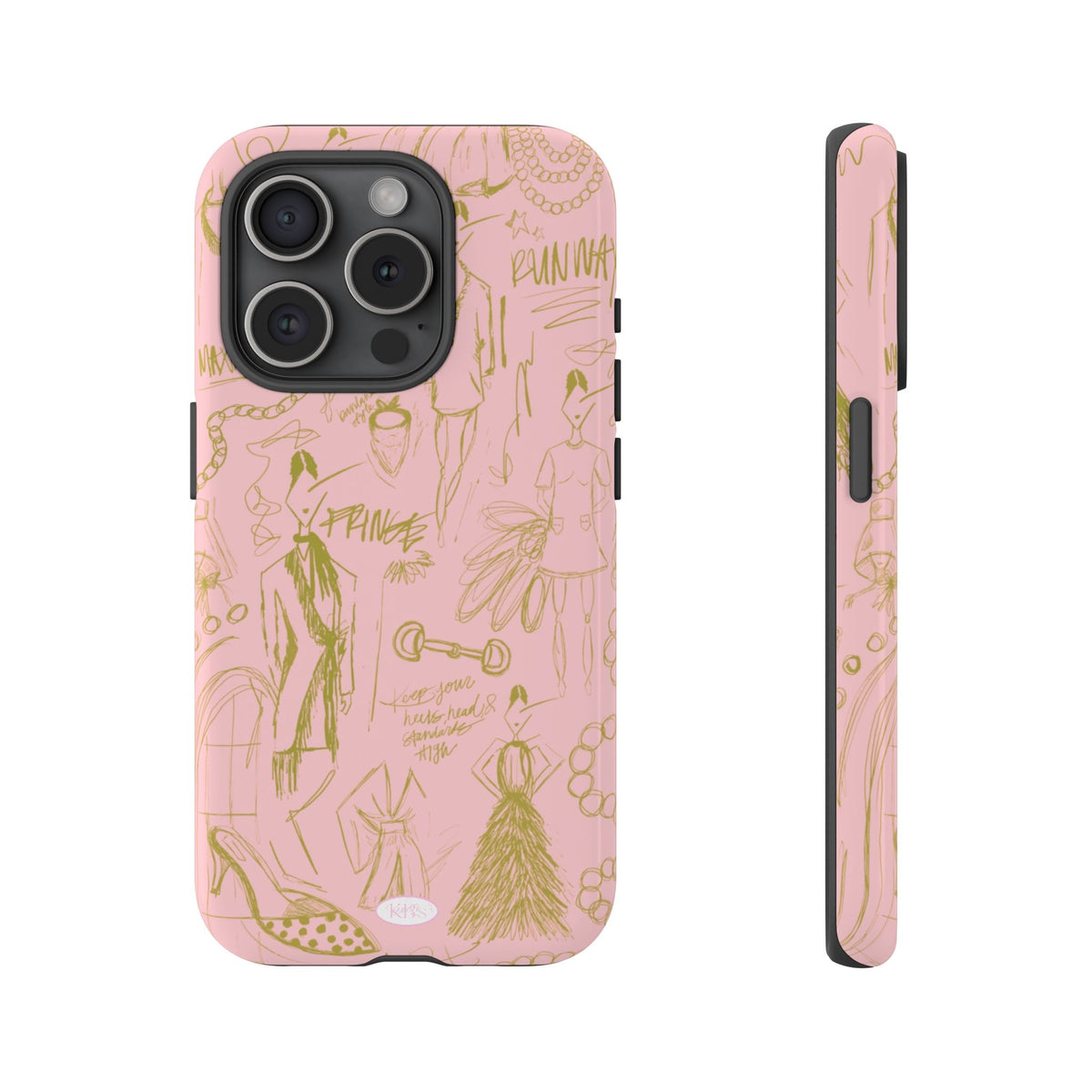 Fashion Sketch Tough Case for iPhone - Pink