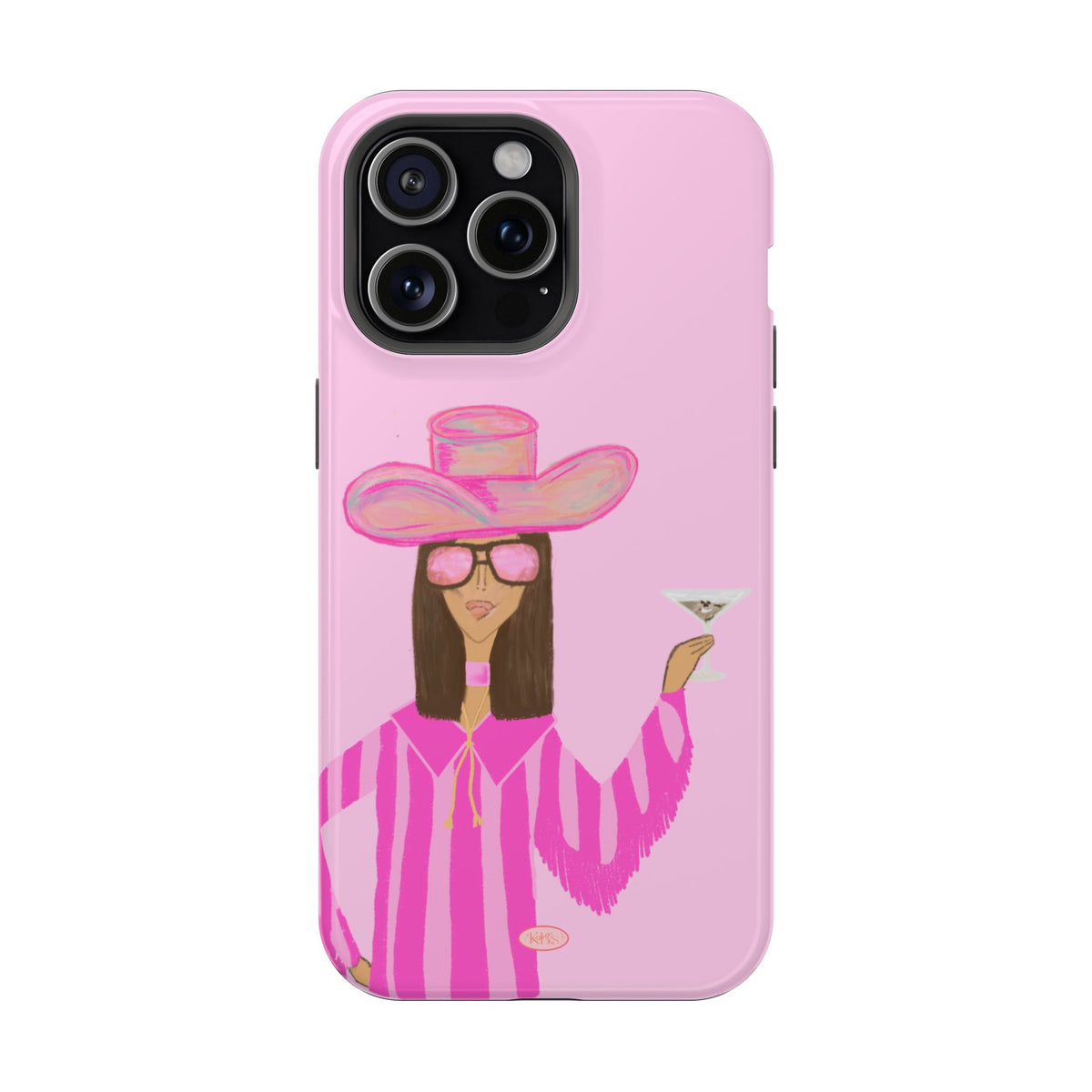Cocktail Cowgirl Mag Safe Case for iPhone - Pink