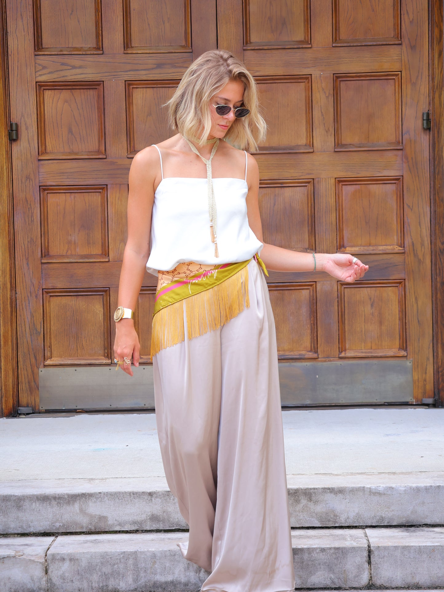 Le Mors Fringe Silk Scarf