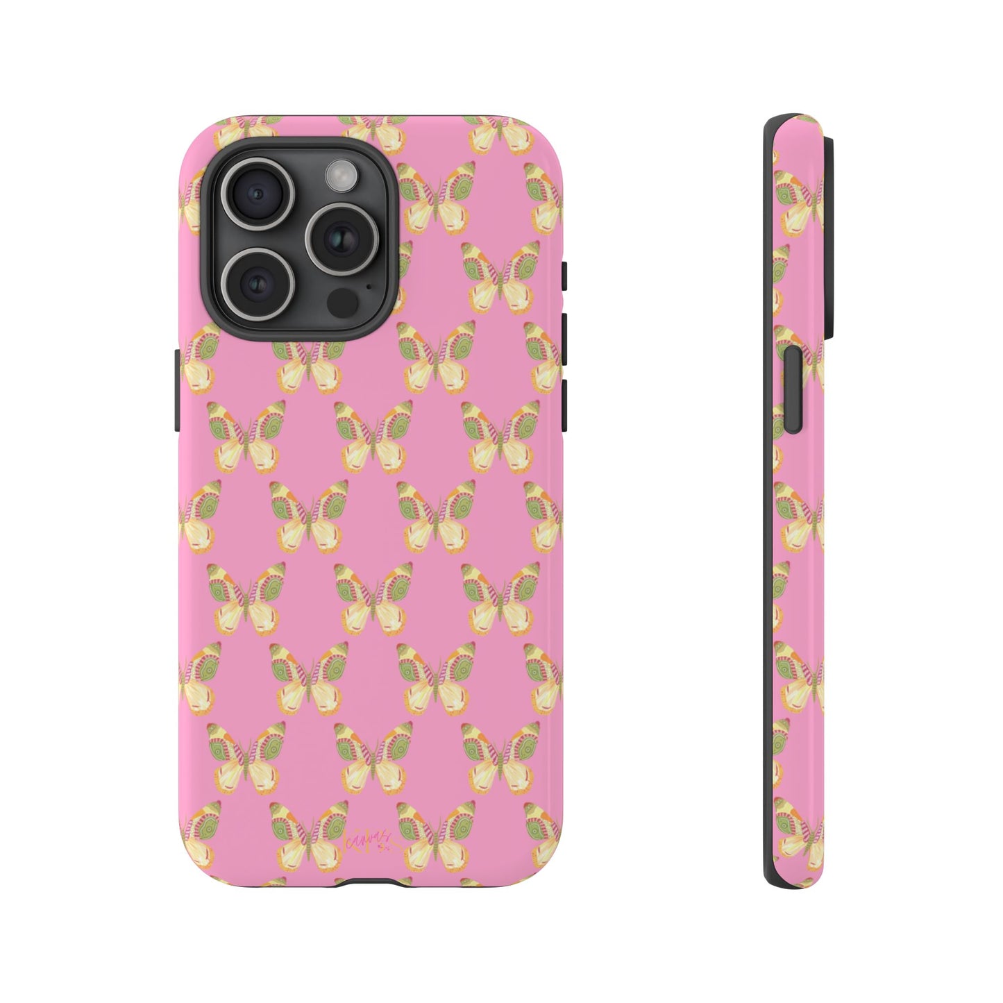 Flutter Pattern Tough Case - Pink