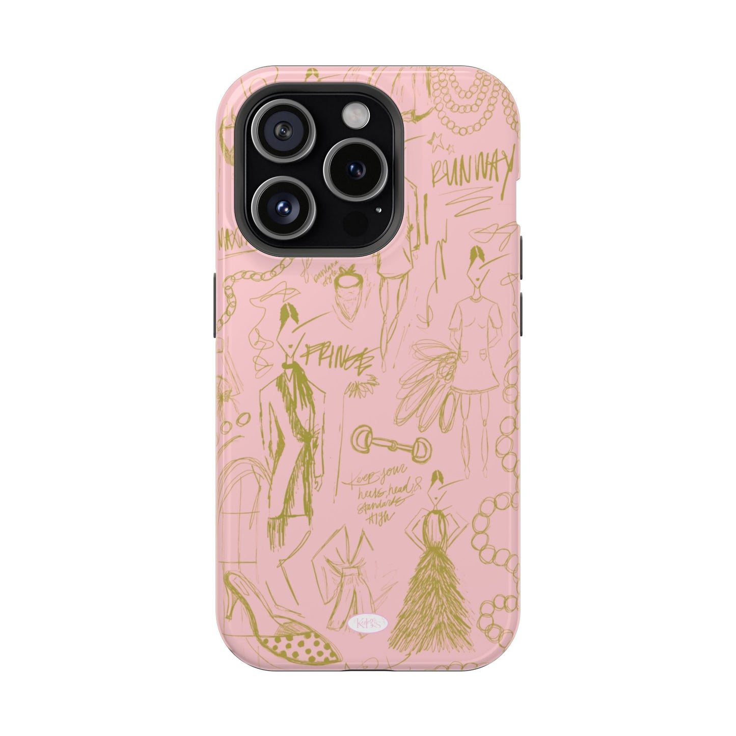 Fashion Sketch Mag Safe Case for iPhone - Pink