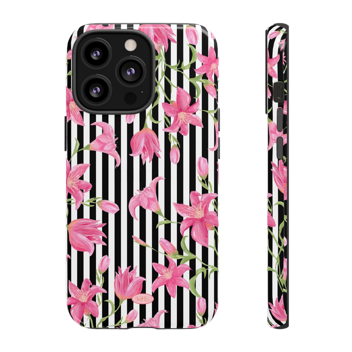 Azalea Stripe Tough Case for iPhone - Black