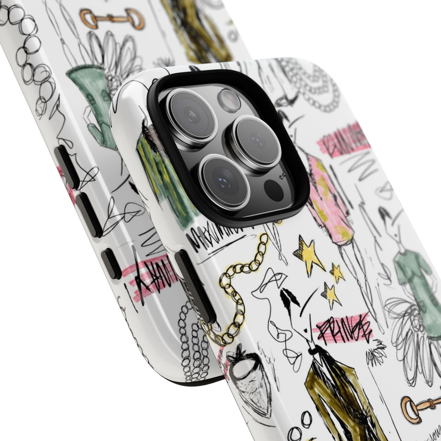 Fashion Sketch Tough Case for iPhone - Multi