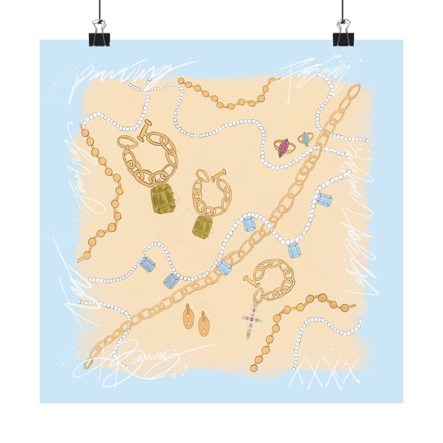 Le Jewel Scarf Photo Print
