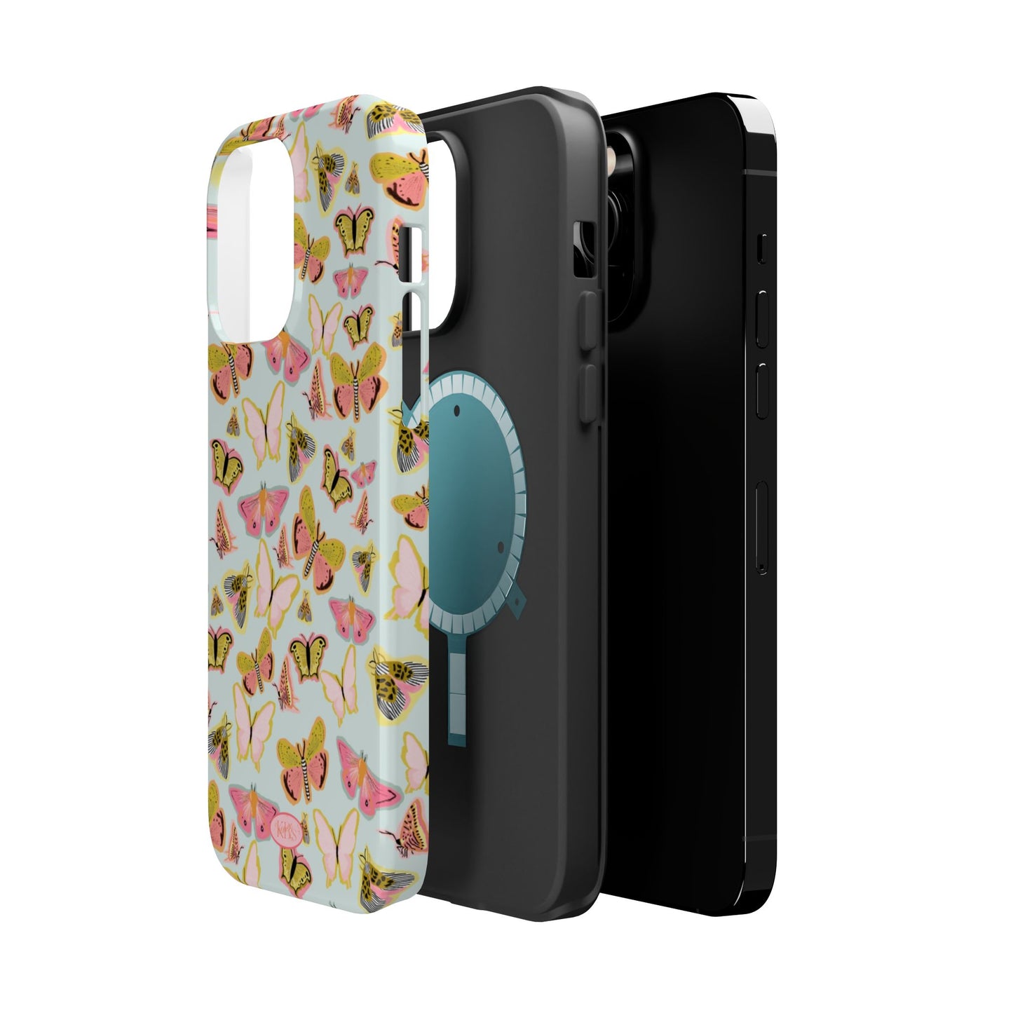 Butterfly Muse Mag Safe Case for iPhone - Blue