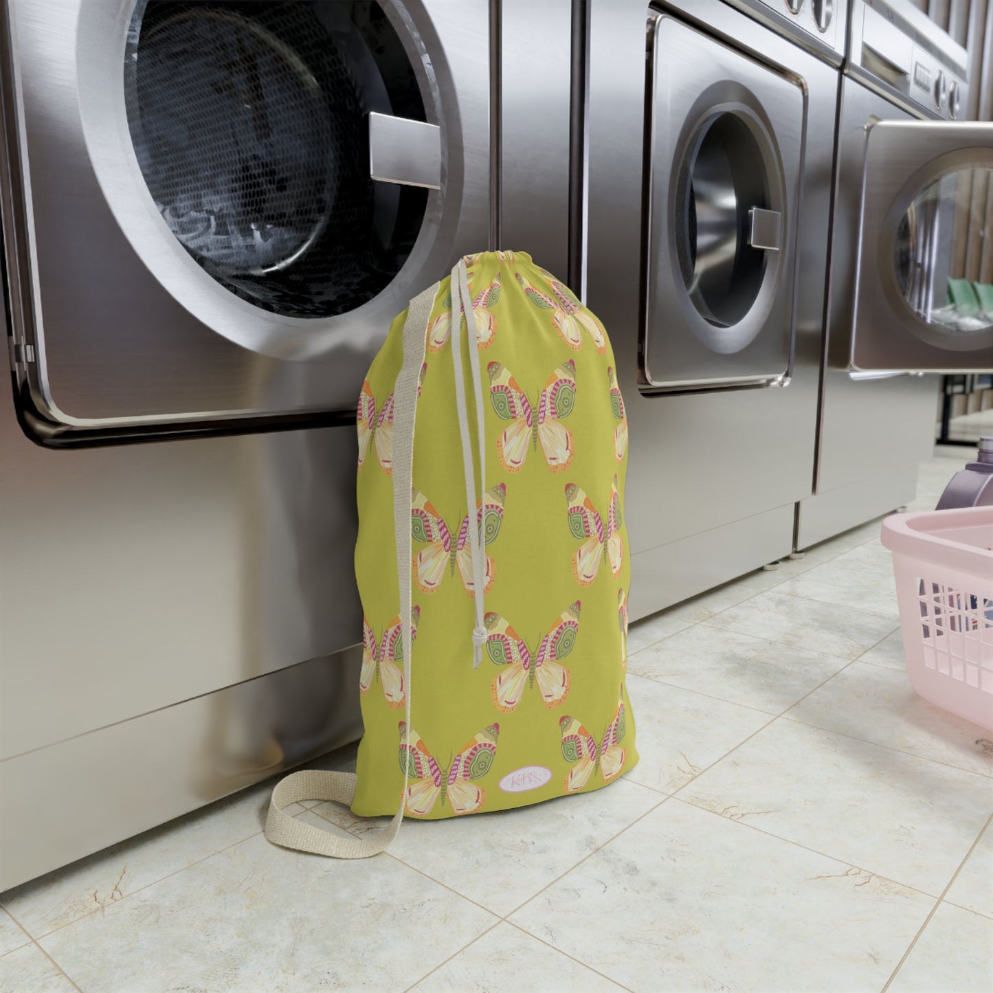 Flutter Pattern Laundry Bag - Green
